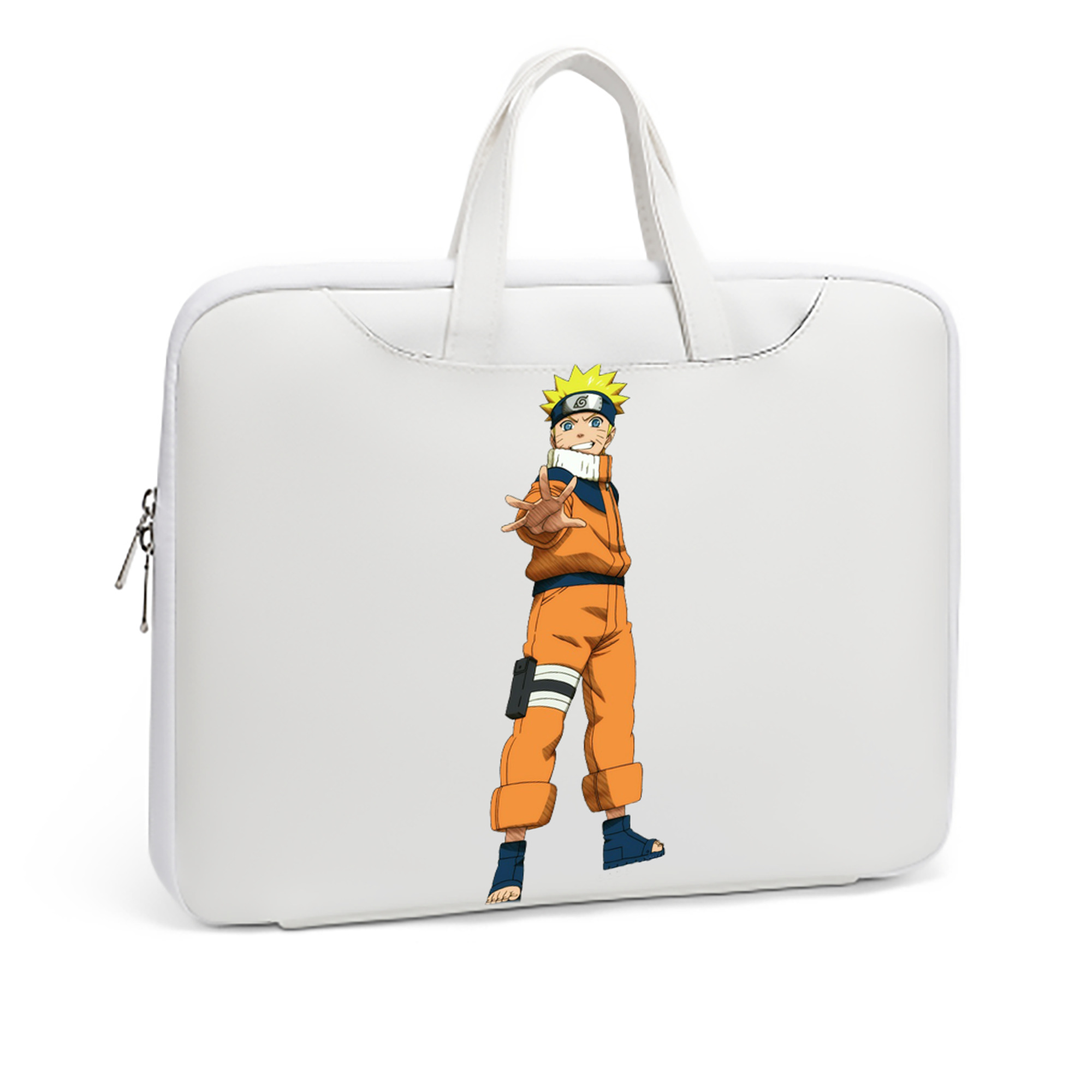 （画像用） NARUTO -ナルト- うずまき ナルト Uzumaki Naruto レザーラップトップバッグ　ノートパソコンケース