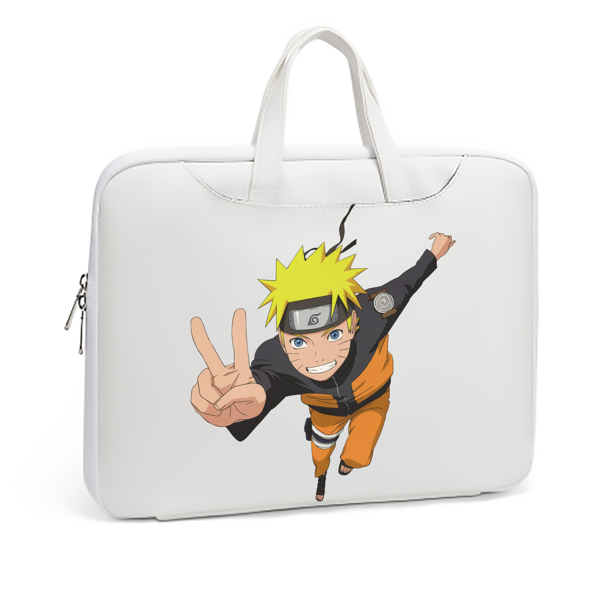 （画像用） NARUTO -ナルト- うずまき ナルト Uzumaki Naruto レザーラップトップバッグ　ノートパソコンケース
