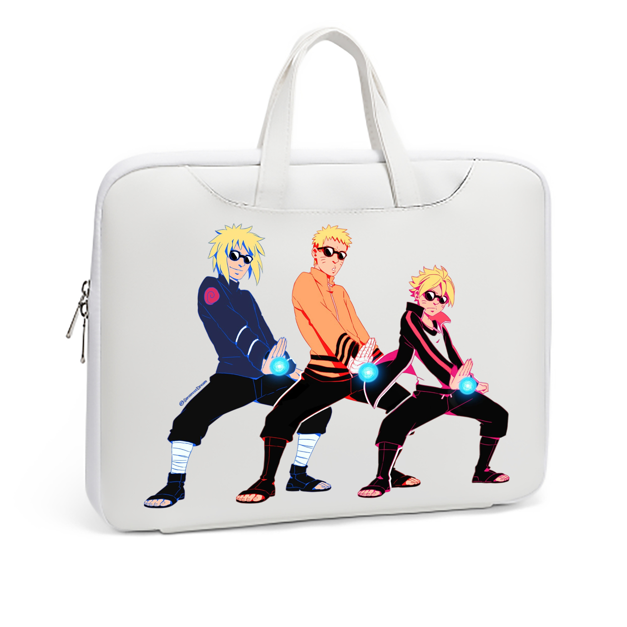 （画像用） NARUTO -ナルト- うずまき ナルト Uzumaki Naruto レザーラップトップバッグ　ノートパソコンケース