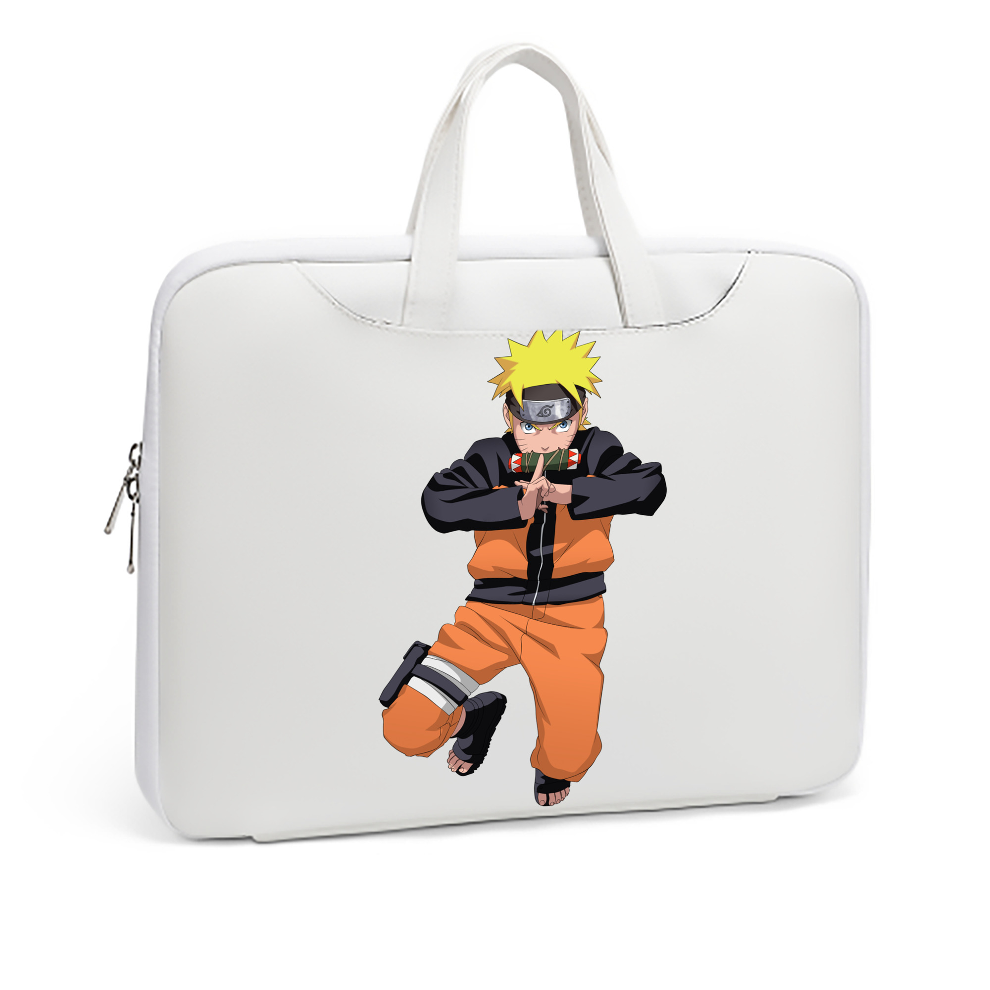 （画像用） NARUTO -ナルト- うずまき ナルト Uzumaki Naruto レザーラップトップバッグ　ノートパソコンケース
