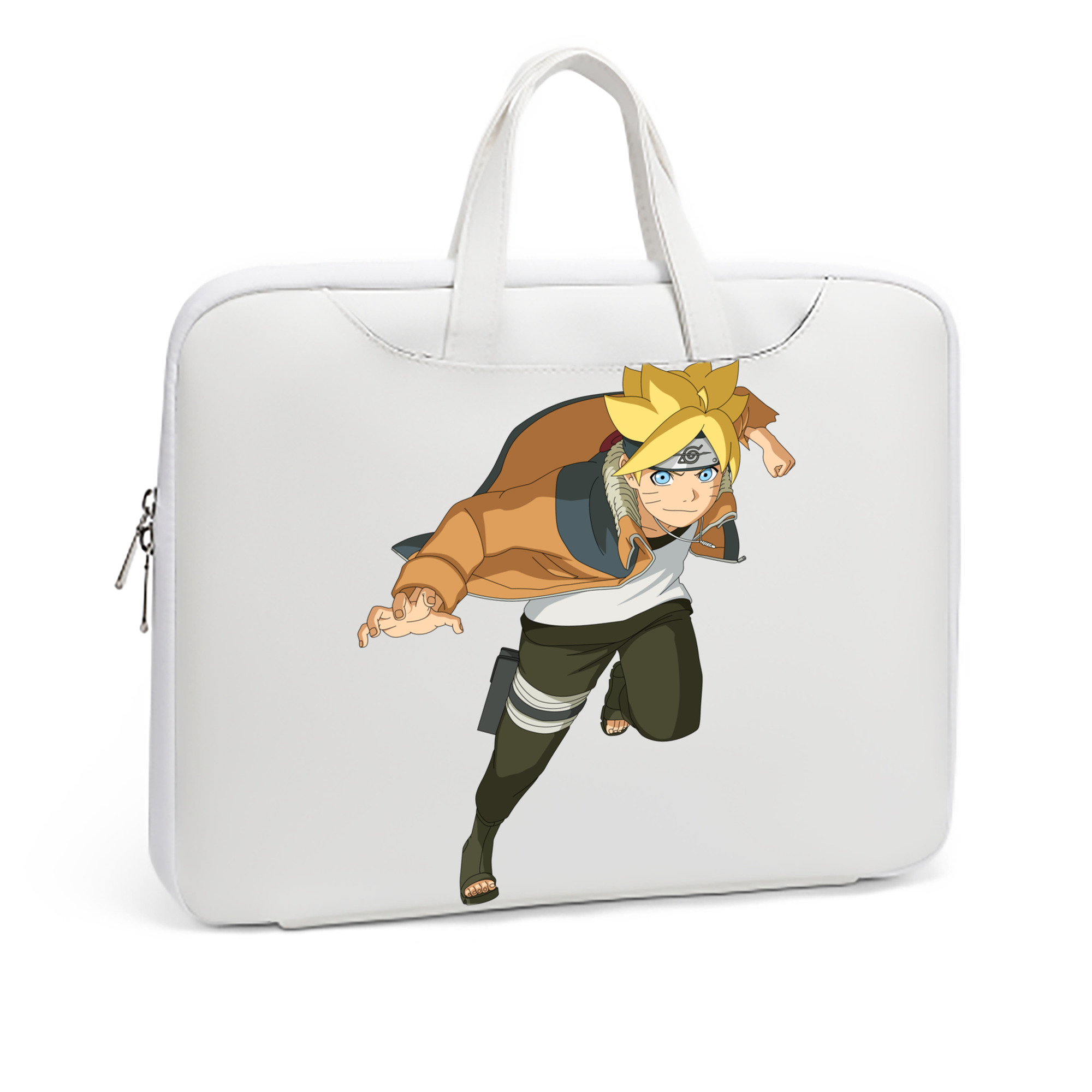 （画像用） NARUTO -ナルト- うずまき ナルト Uzumaki Naruto レザーラップトップバッグ　ノートパソコンケース