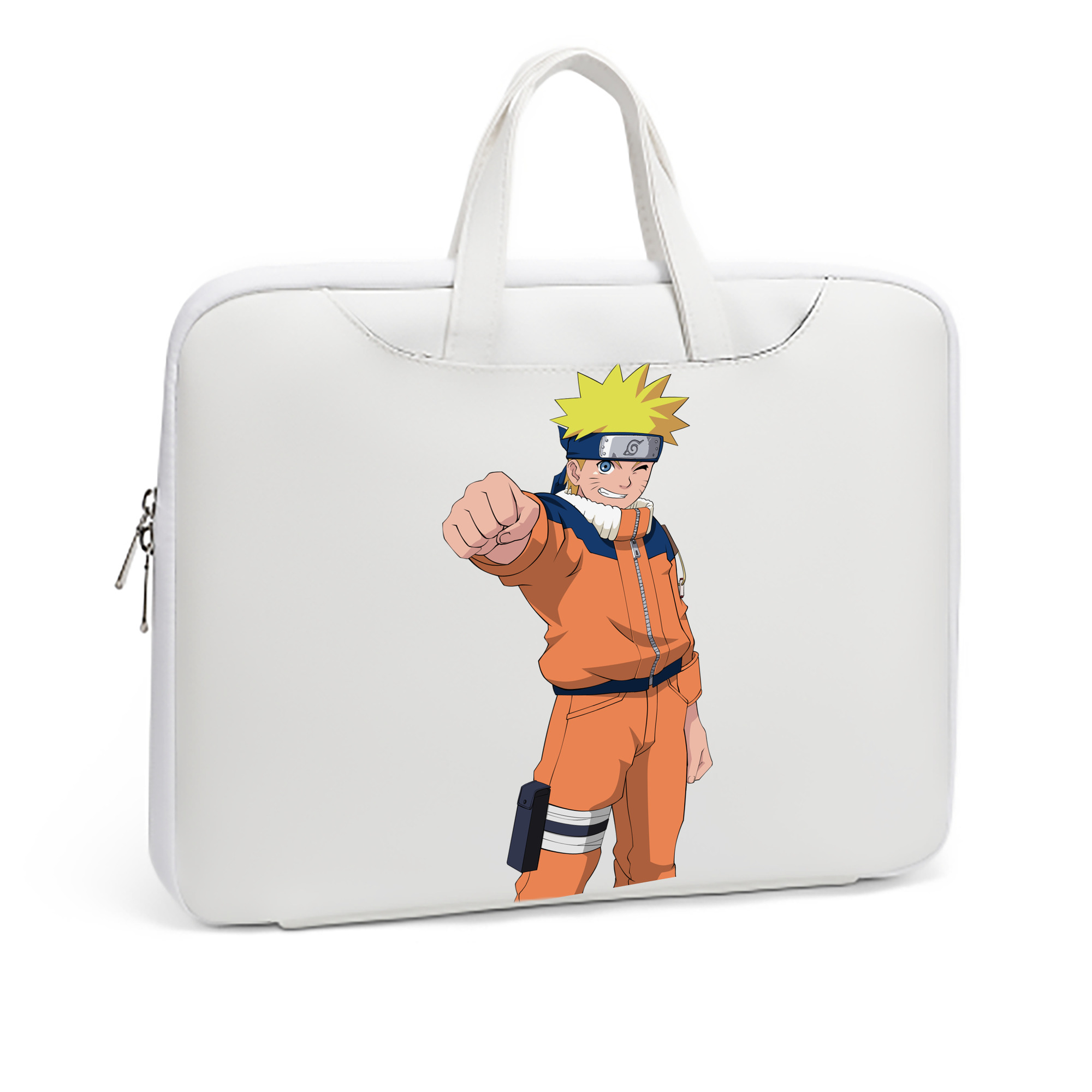 （画像用） NARUTO -ナルト- うずまき ナルト Uzumaki Naruto レザーラップトップバッグ　ノートパソコンケース
