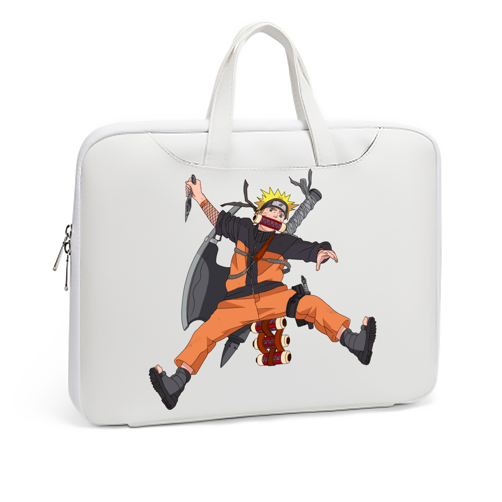 （画像用） NARUTO -ナルト- うずまき ナルト Uzumaki Naruto レザーラップトップバッグ　ノートパソコンケース