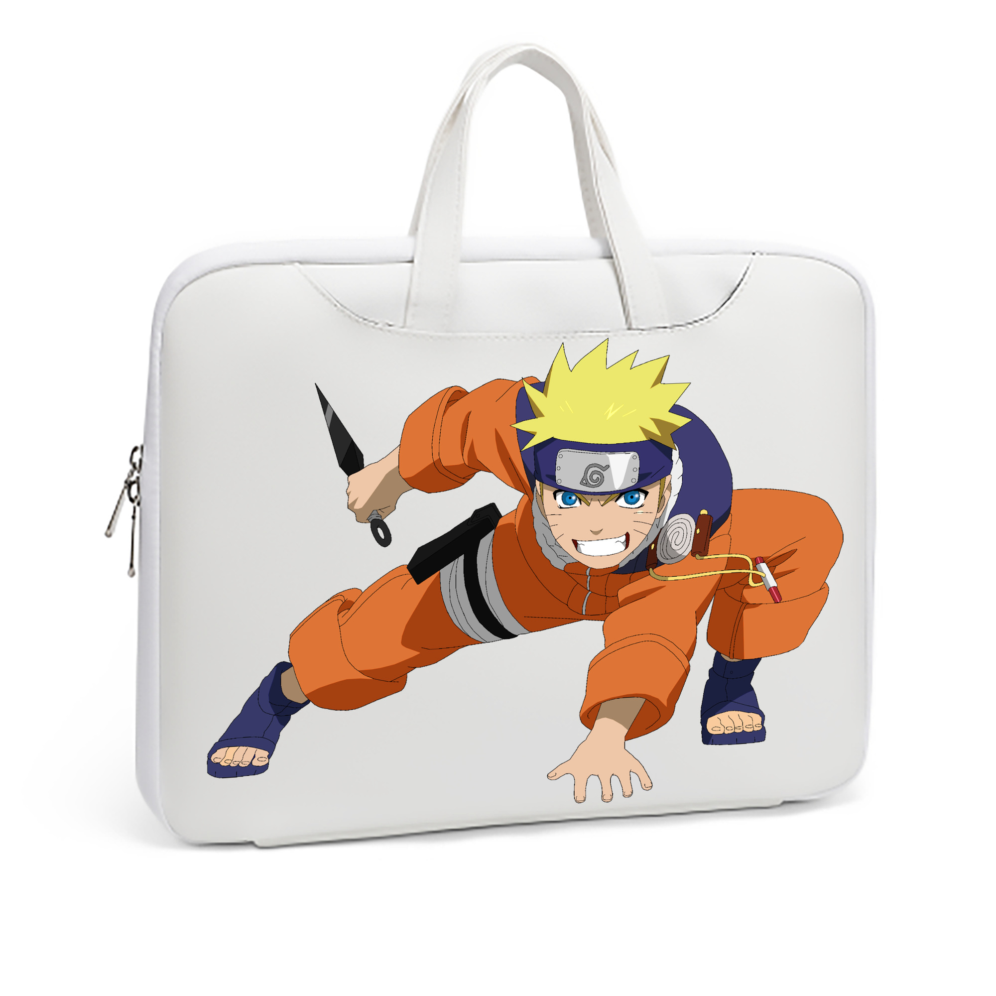 （画像用） NARUTO -ナルト- うずまき ナルト Uzumaki Naruto レザーラップトップバッグ　ノートパソコンケース
