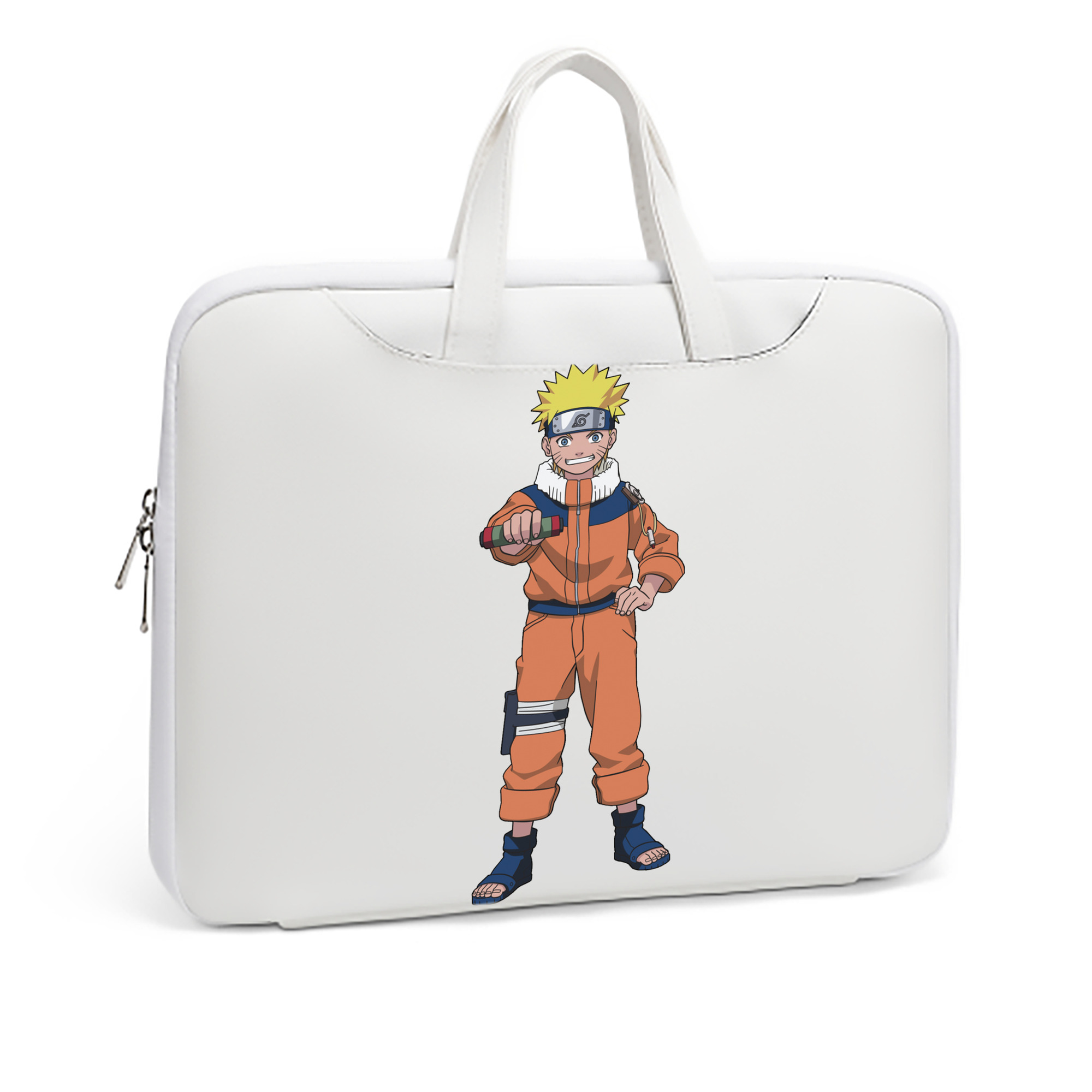 （画像用） NARUTO -ナルト- うずまき ナルト Uzumaki Naruto レザーラップトップバッグ　ノートパソコンケース