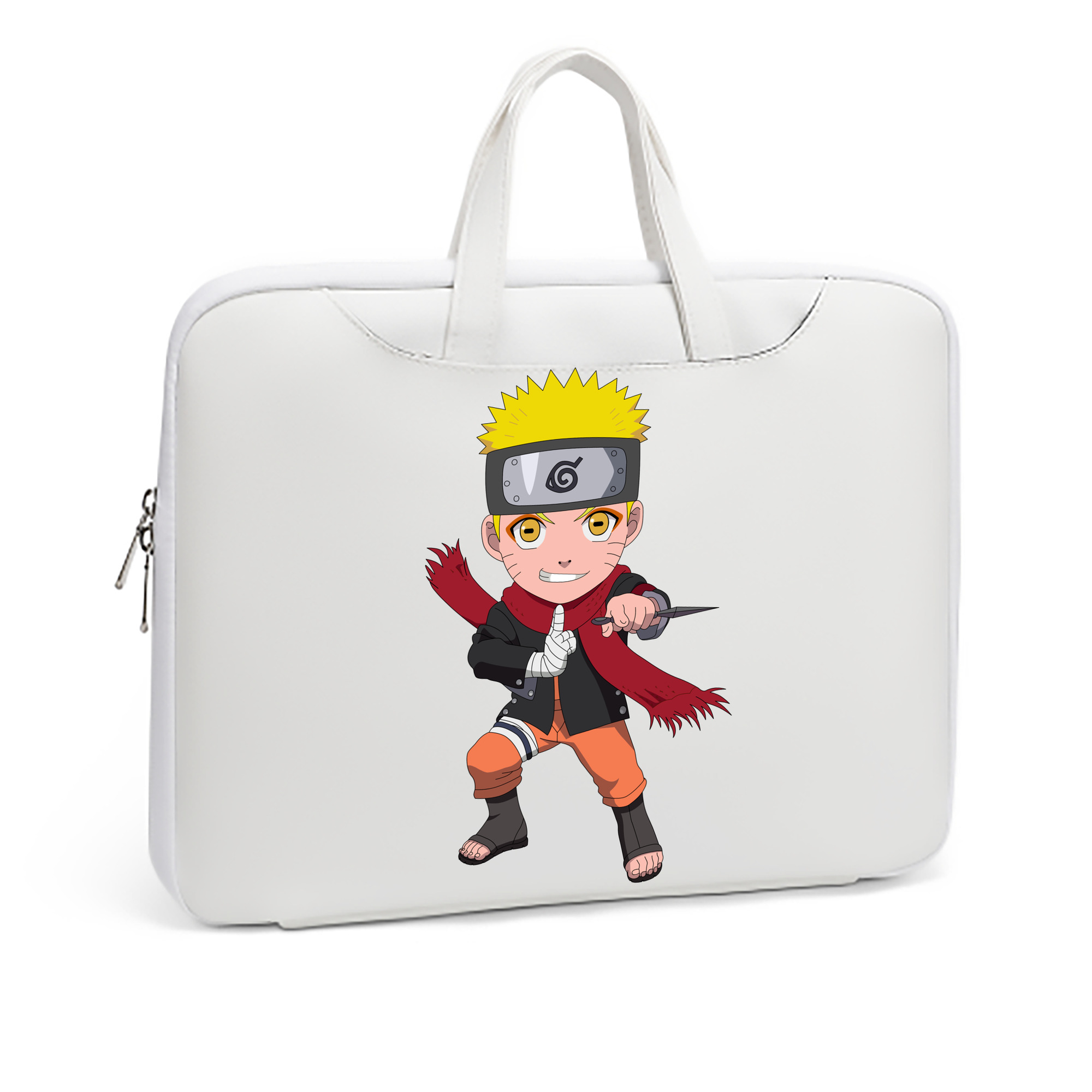 （画像用） NARUTO -ナルト- うずまき ナルト Uzumaki Naruto レザーラップトップバッグ　ノートパソコンケース