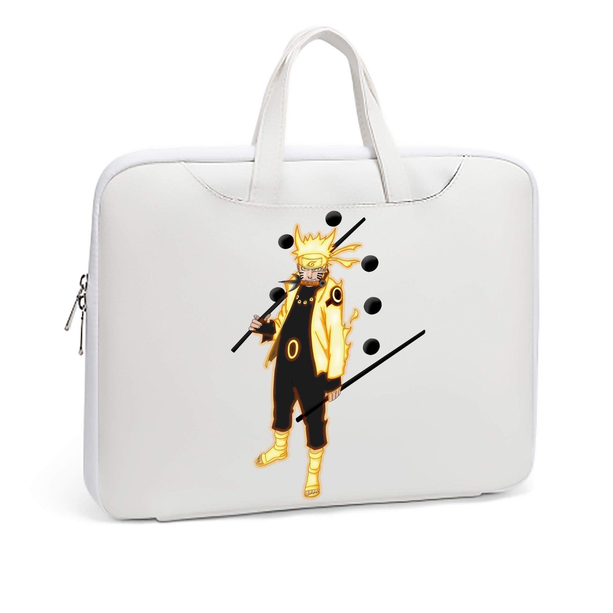 （画像用） NARUTO -ナルト- うずまき ナルト Uzumaki Naruto レザーラップトップバッグ　ノートパソコンケース