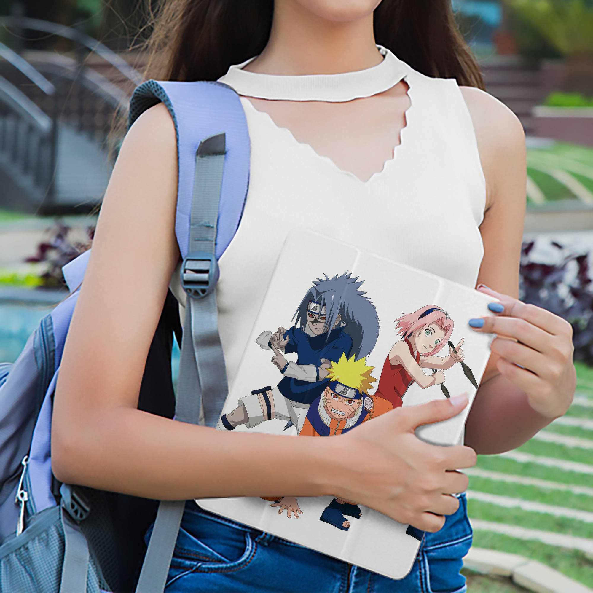 NARUTO -ナルト- うずまき ナルト Uzumaki Naruto IPad ケース ペン収納付き 三つ折りスタンド PUレザー×シリコン 対応機種9.5/10.5/10.9インチ