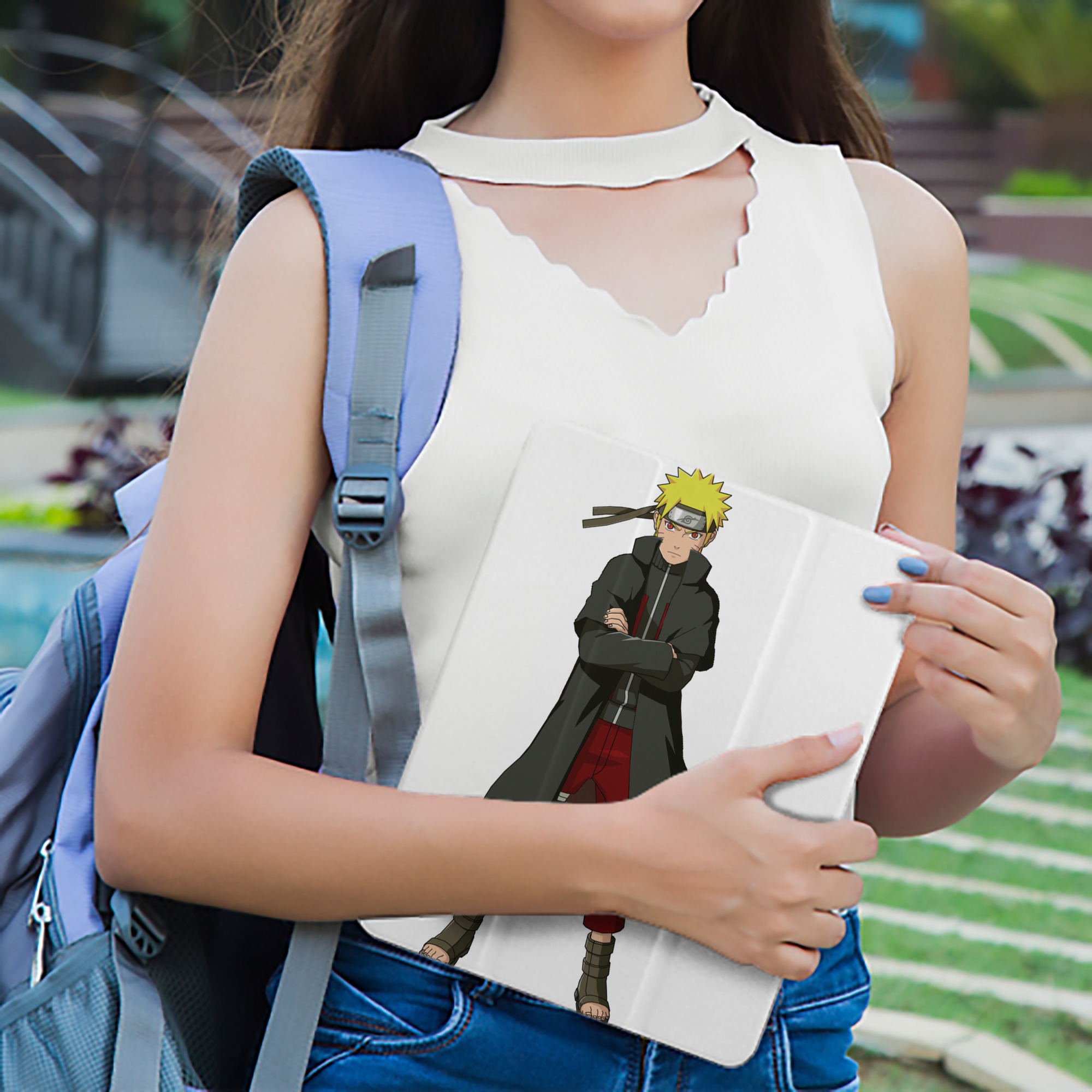 NARUTO -ナルト- うずまき ナルト Uzumaki Naruto IPad ケース ペン収納付き 三つ折りスタンド PUレザー×シリコン 対応機種9.5/10.5/10.9インチ