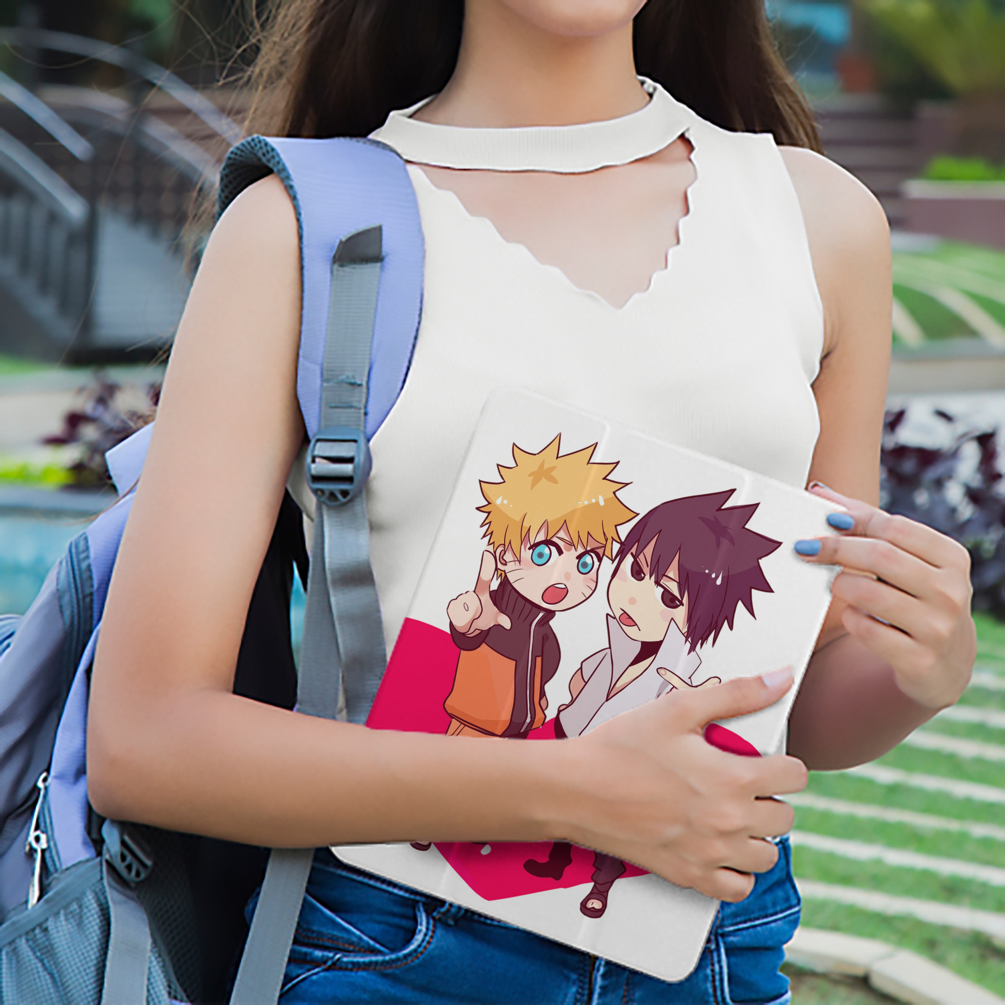 NARUTO -ナルト- うずまき ナルト Uzumaki Naruto IPad ケース ペン収納付き 三つ折りスタンド PUレザー×シリコン 対応機種9.5/10.5/10.9インチ