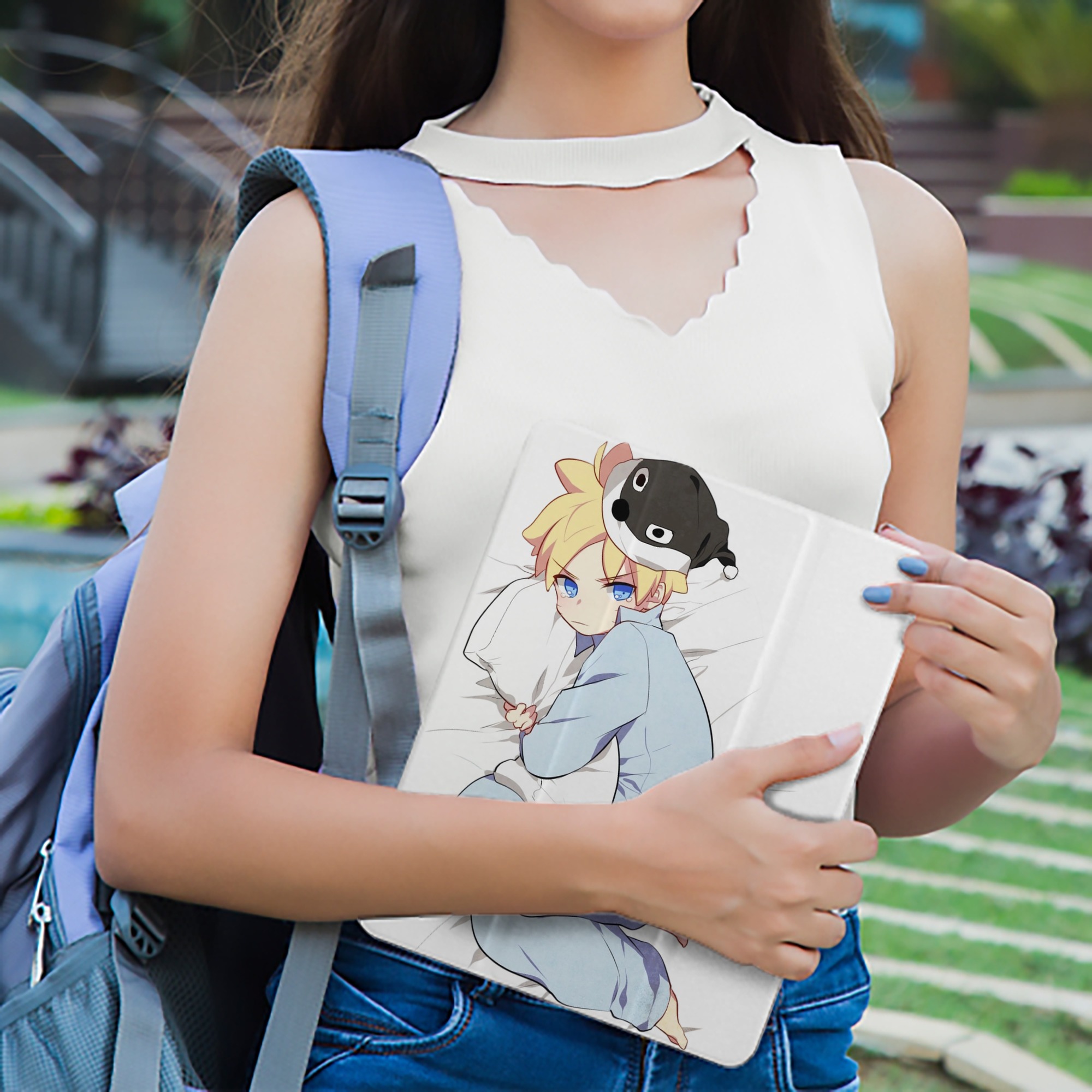 NARUTO -ナルト- うずまき ナルト Uzumaki Naruto IPad ケース ペン収納付き 三つ折りスタンド PUレザー×シリコン 対応機種9.5/10.5/10.9インチ