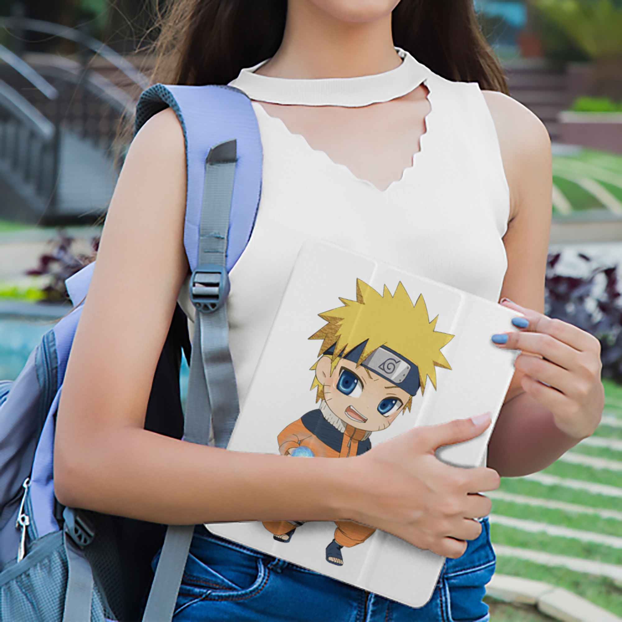 NARUTO -ナルト- うずまき ナルト Uzumaki Naruto IPad ケース ペン収納付き 三つ折りスタンド PUレザー×シリコン 対応機種9.5/10.5/10.9インチ
