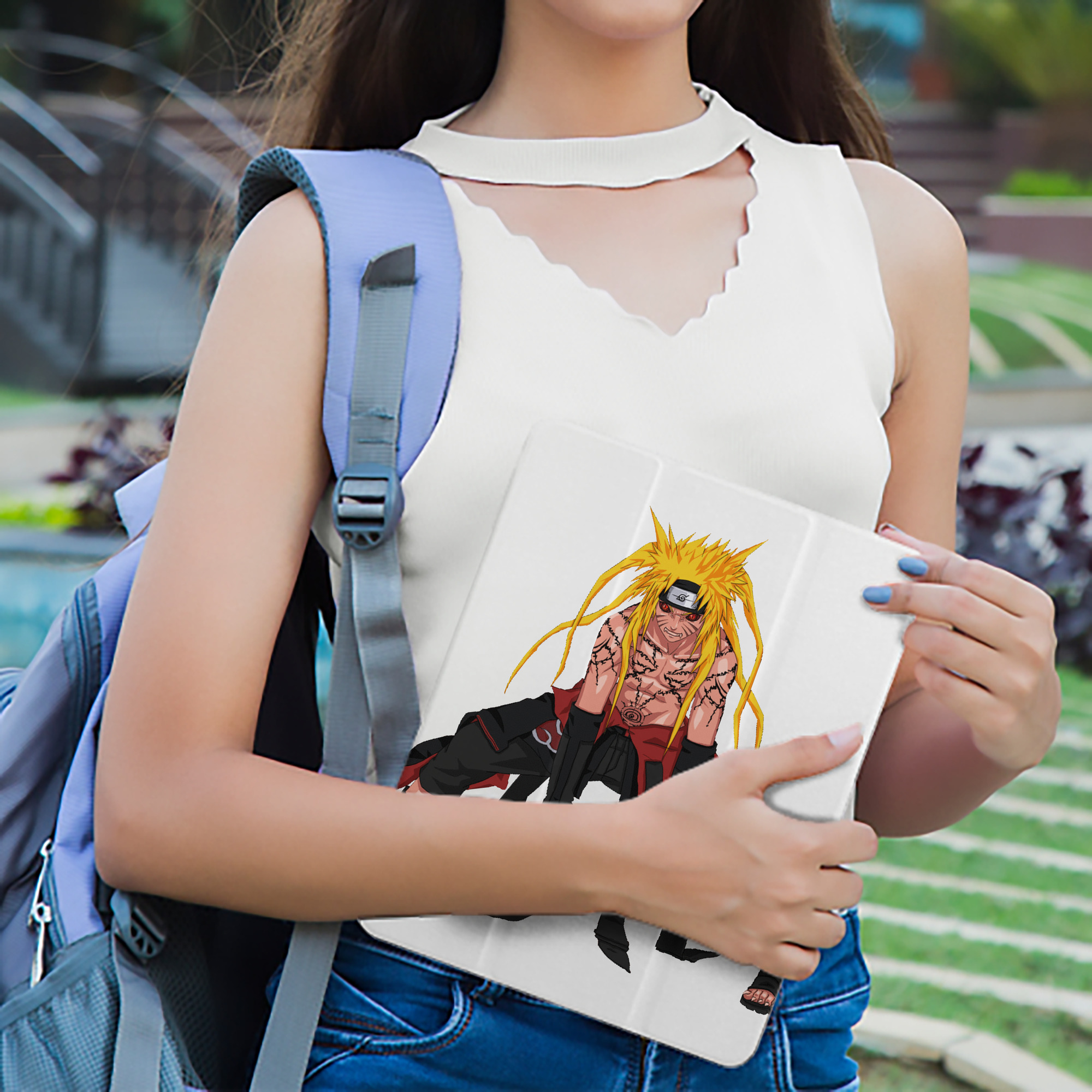 NARUTO -ナルト- うずまき ナルト Uzumaki Naruto IPad ケース ペン収納付き 三つ折りスタンド PUレザー×シリコン 対応機種9.5/10.5/10.9インチ