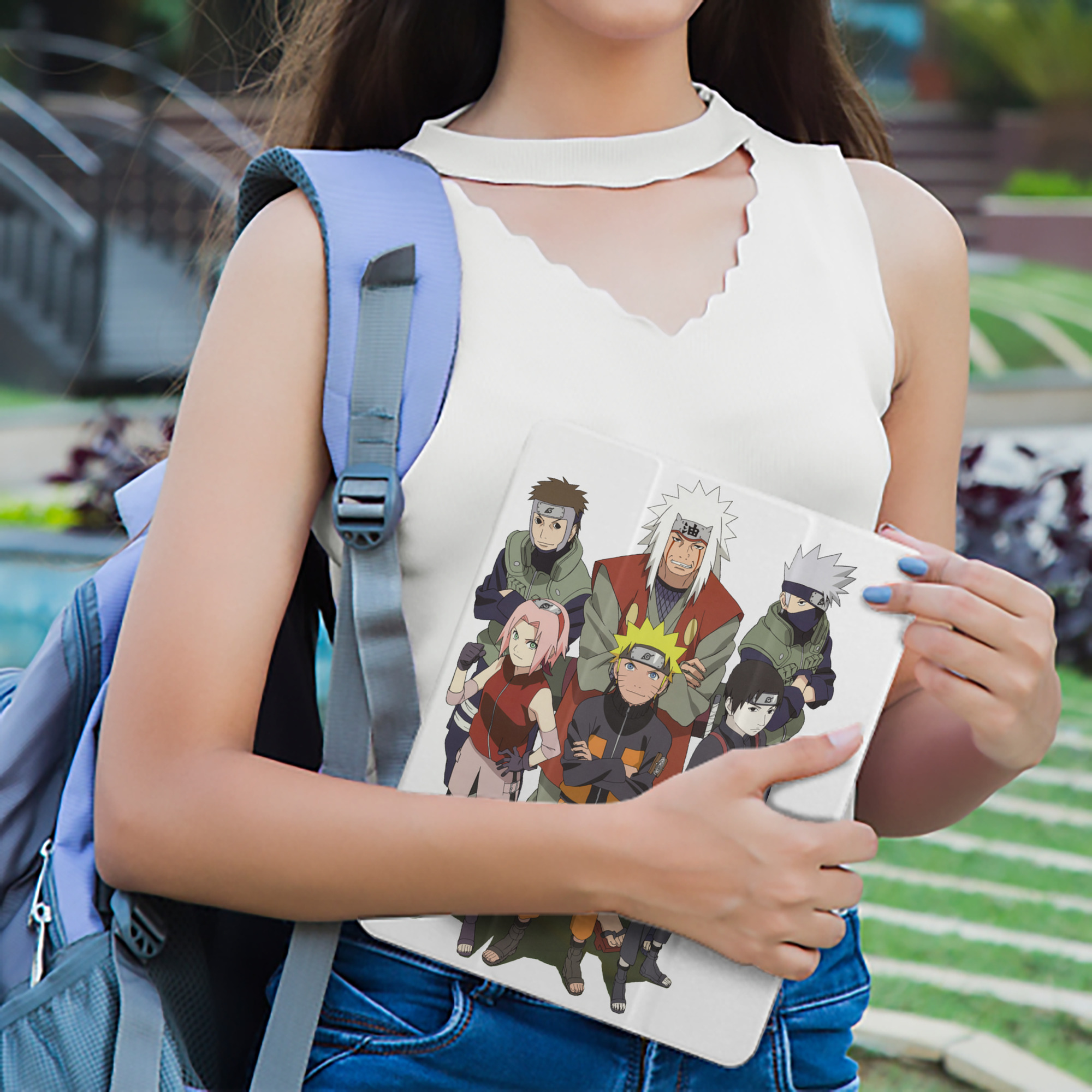 NARUTO -ナルト- うずまき ナルト Uzumaki Naruto IPad ケース ペン収納付き 三つ折りスタンド PUレザー×シリコン 対応機種9.5/10.5/10.9インチ