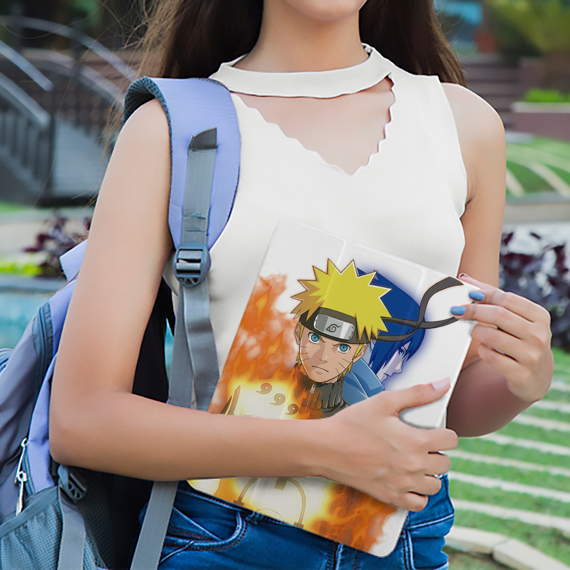 NARUTO -ナルト- うずまき ナルト Uzumaki Naruto IPad ケース ペン収納付き 三つ折りスタンド PUレザー×シリコン 対応機種9.5/10.5/10.9インチ
