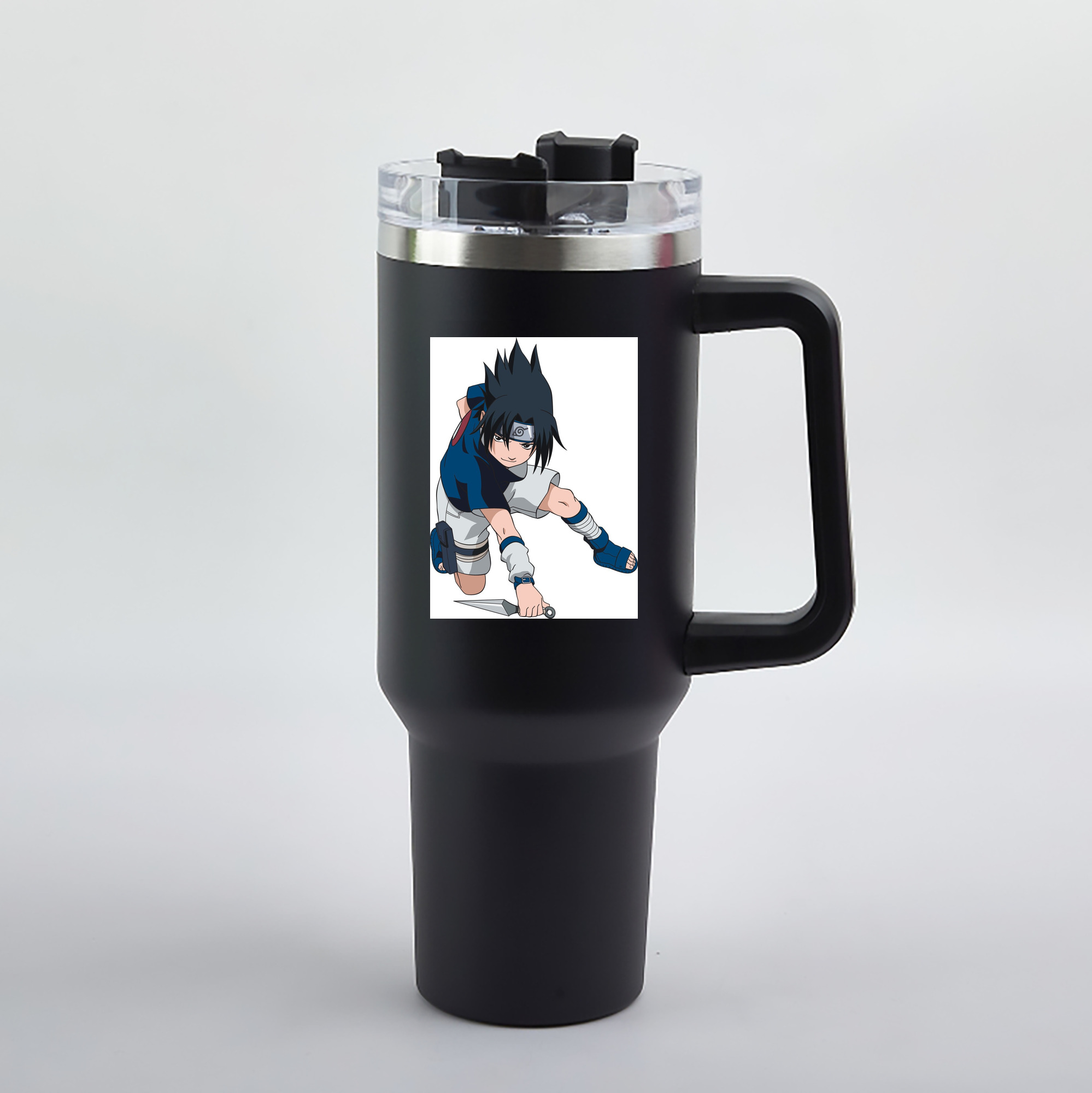 （画像用） NARUTO -ナルト- うちは サスケ Uchiha Sasuke 1200mL車用タンブラー（カラープリント）