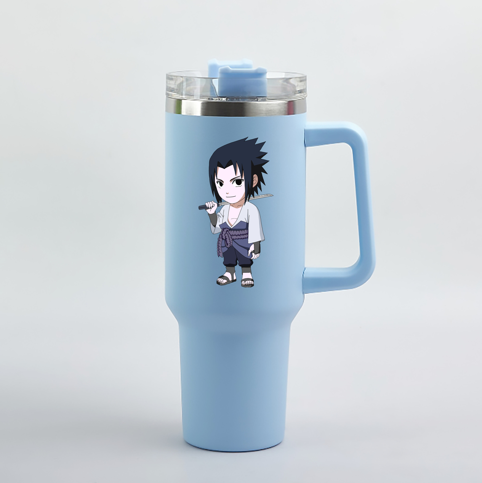 （画像用） NARUTO -ナルト- うちは サスケ Uchiha Sasuke 1200mL車用タンブラー（カラープリント）