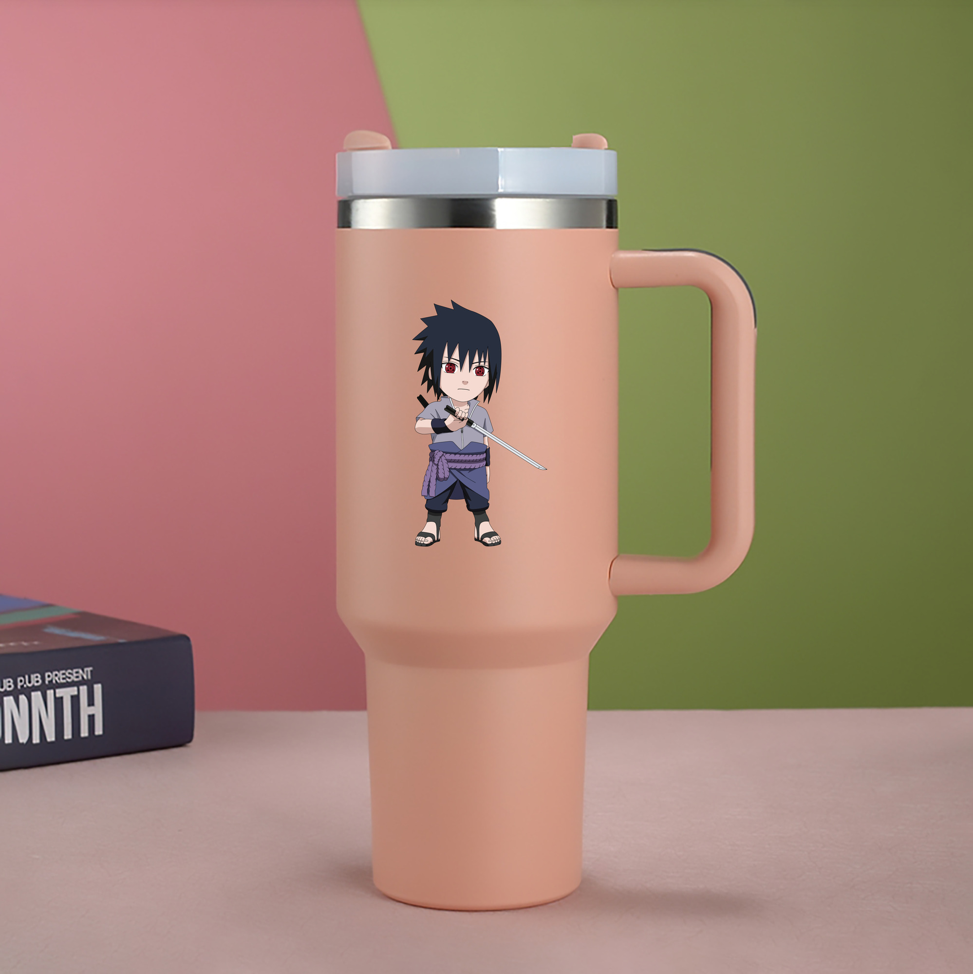 （画像用） NARUTO -ナルト- うちは サスケ Uchiha Sasuke 1200mL車用タンブラー（カラープリント）