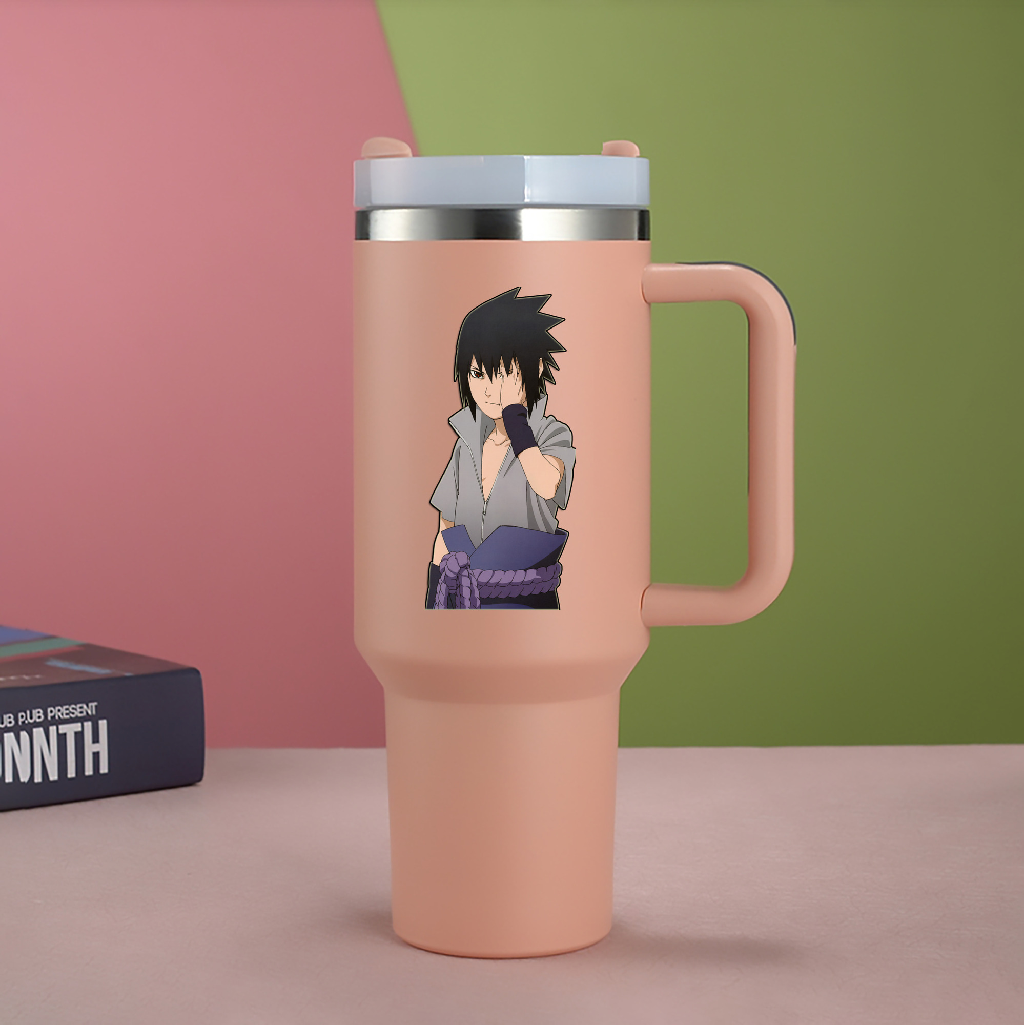 （画像用） NARUTO -ナルト- うちは サスケ Uchiha Sasuke 1200mL車用タンブラー（カラープリント）
