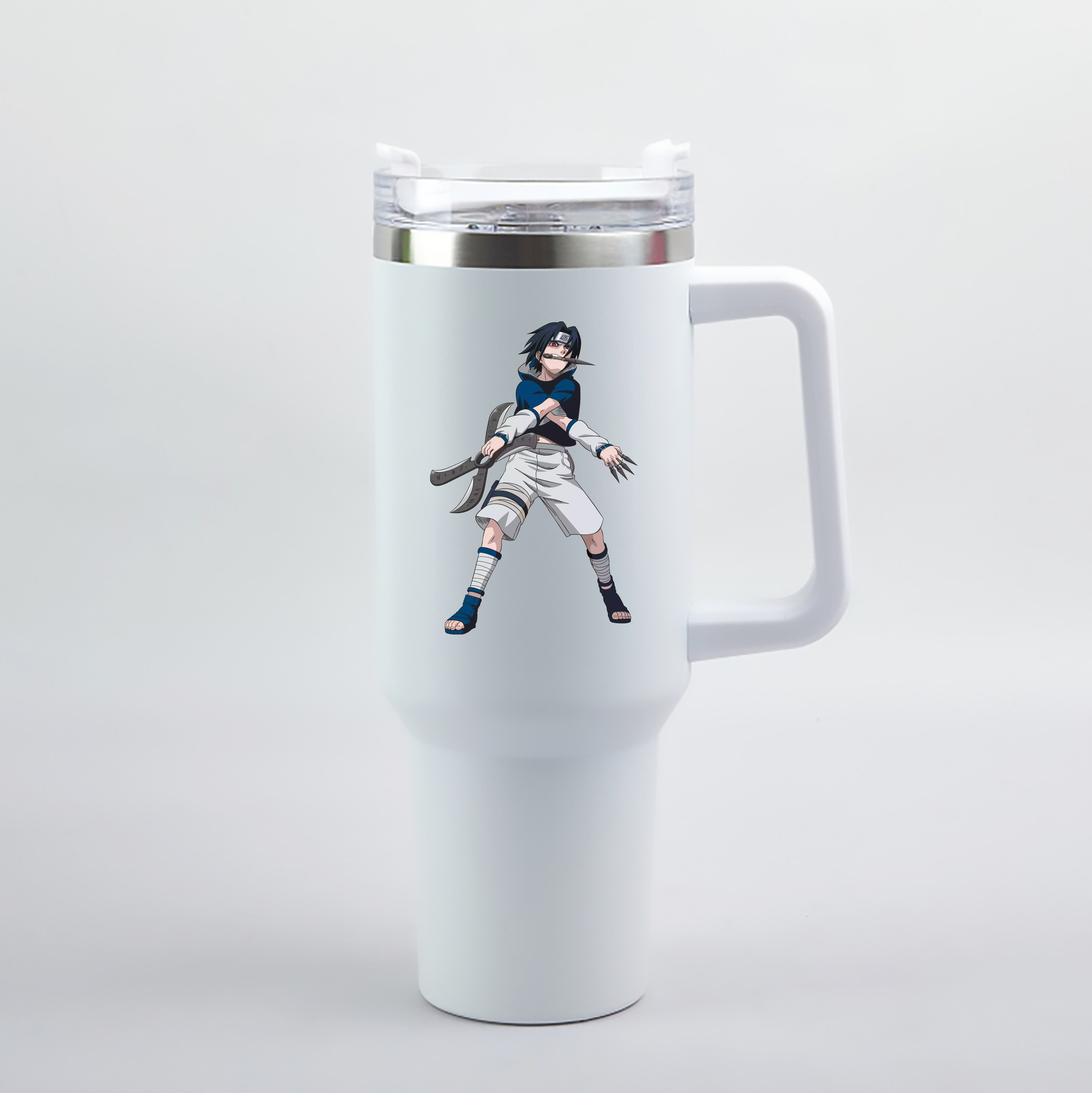 （画像用） NARUTO -ナルト- うちは サスケ Uchiha Sasuke 1200mL車用タンブラー（カラープリント）
