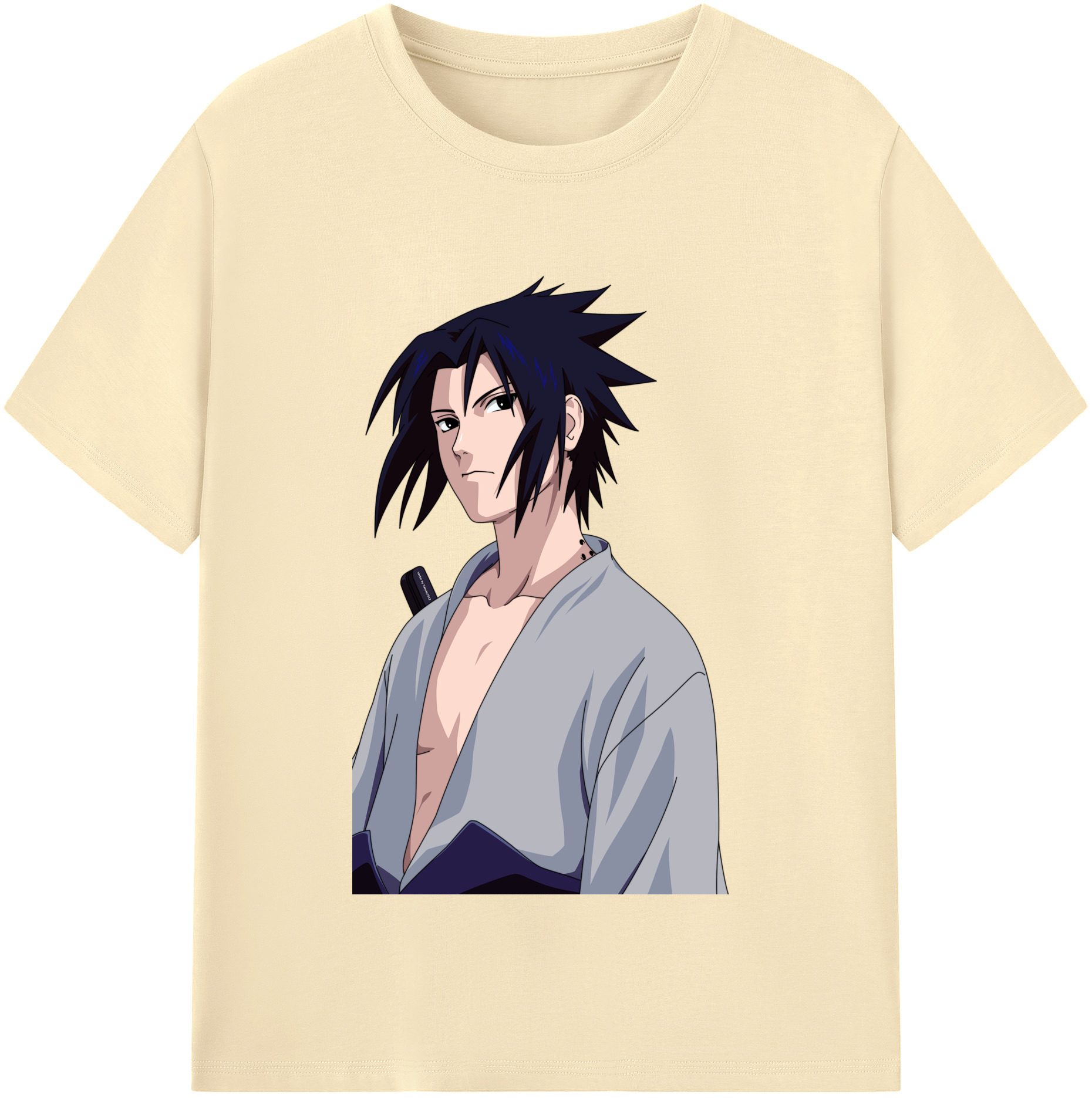 （画像用） NARUTO -ナルト- うちは サスケ Uchiha Sasuke 綿100％半袖Tシャツ（フロントプリント）