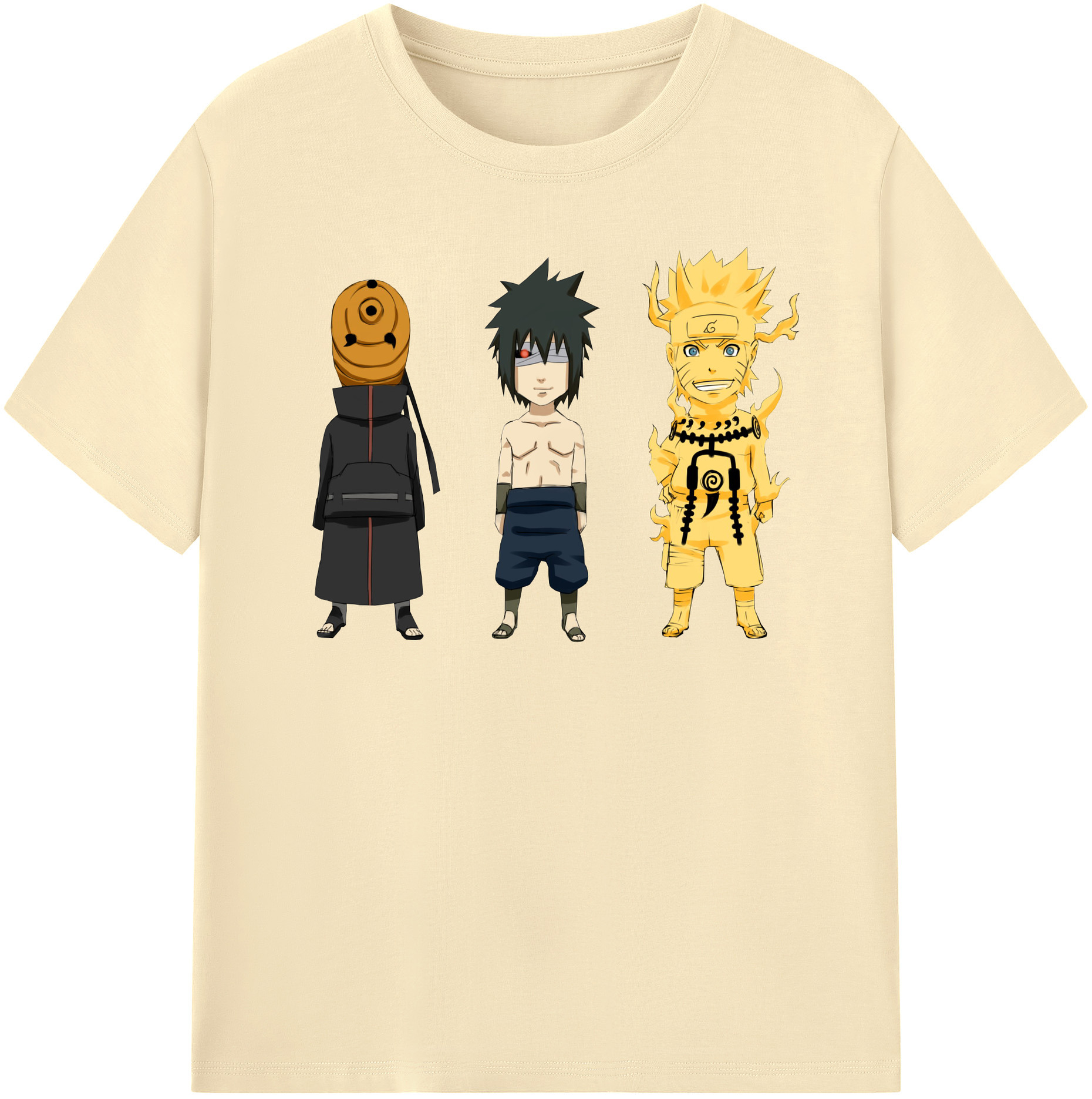 （画像用） NARUTO -ナルト- うちは サスケ Uchiha Sasuke 綿100％半袖Tシャツ（フロントプリント）