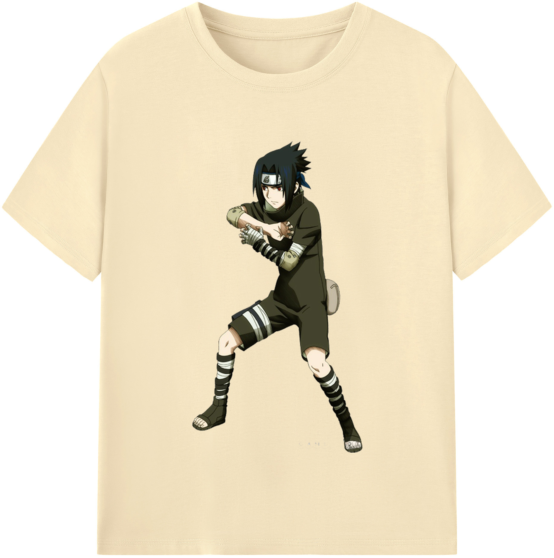 （画像用） NARUTO -ナルト- うちは サスケ Uchiha Sasuke 綿100％半袖Tシャツ（フロントプリント）