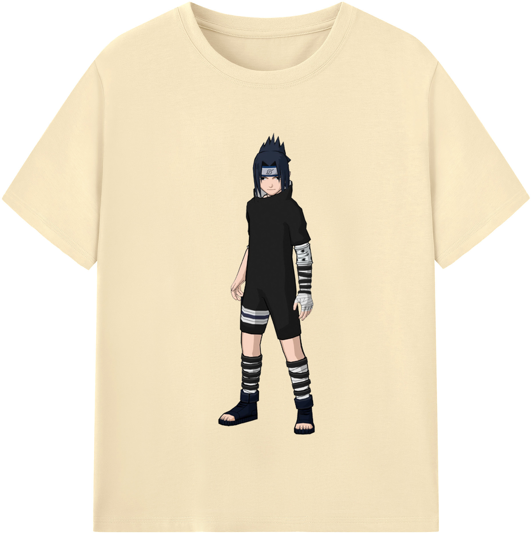 （画像用） NARUTO -ナルト- うちは サスケ Uchiha Sasuke 綿100％半袖Tシャツ（フロントプリント）