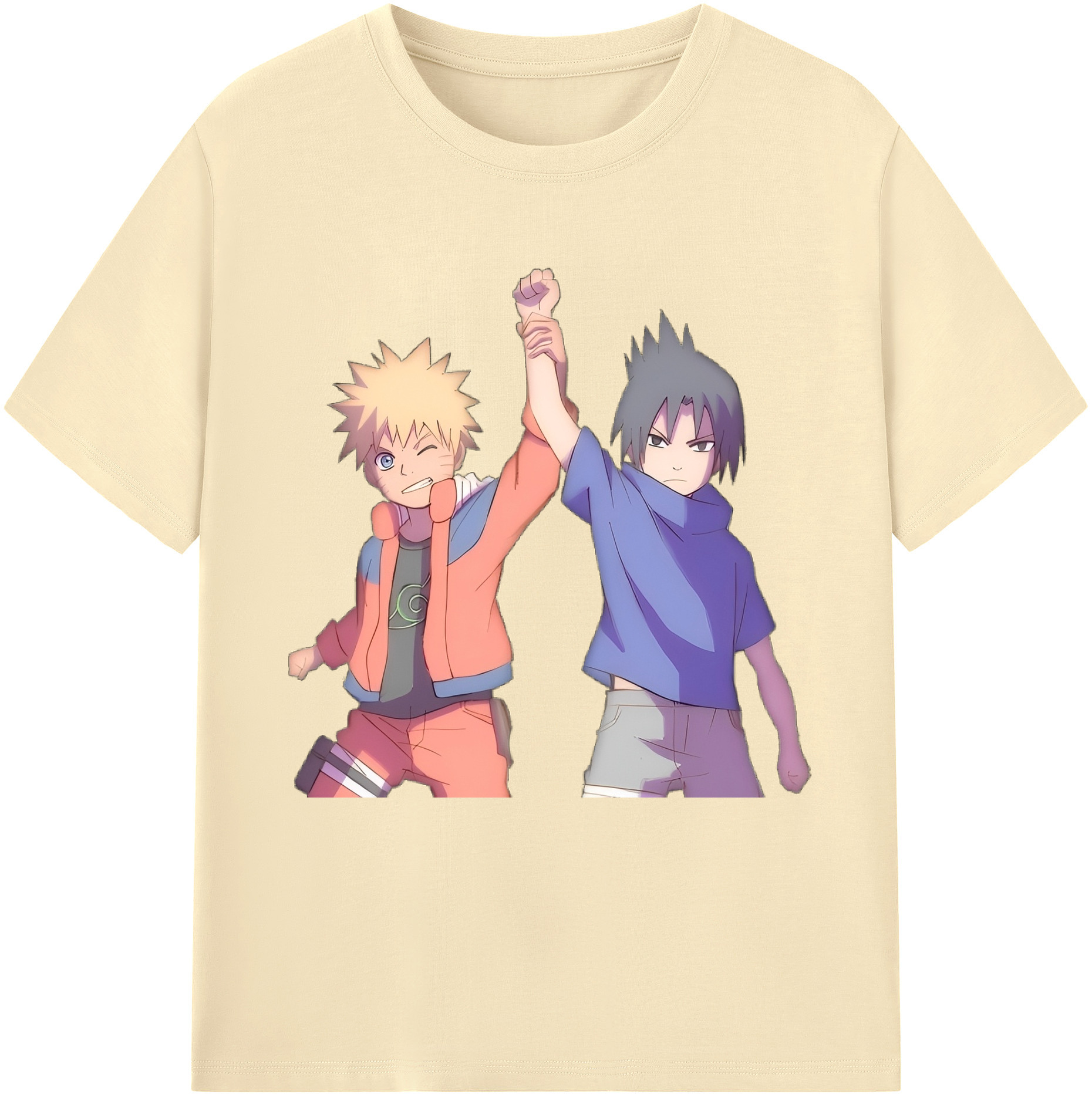 （画像用） NARUTO -ナルト- うちは サスケ Uchiha Sasuke 綿100％半袖Tシャツ（フロントプリント）