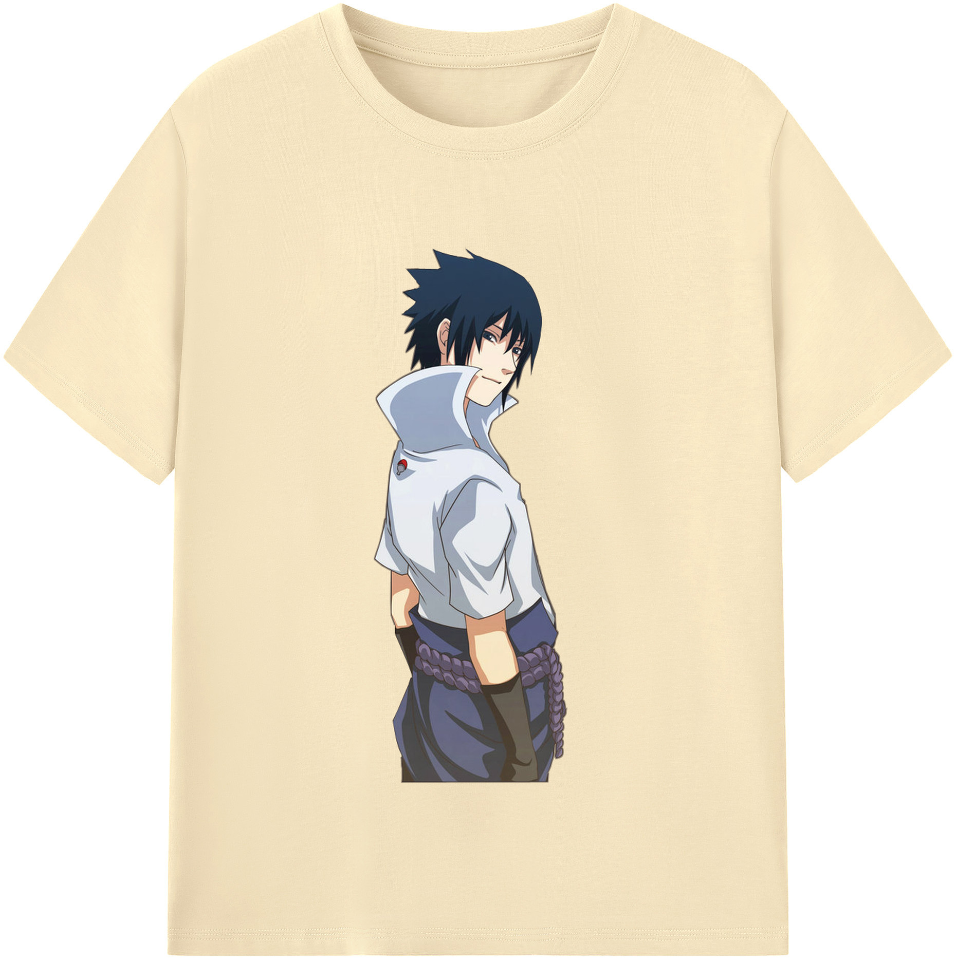 （画像用） NARUTO -ナルト- うちは サスケ Uchiha Sasuke 綿100％半袖Tシャツ（フロントプリント）