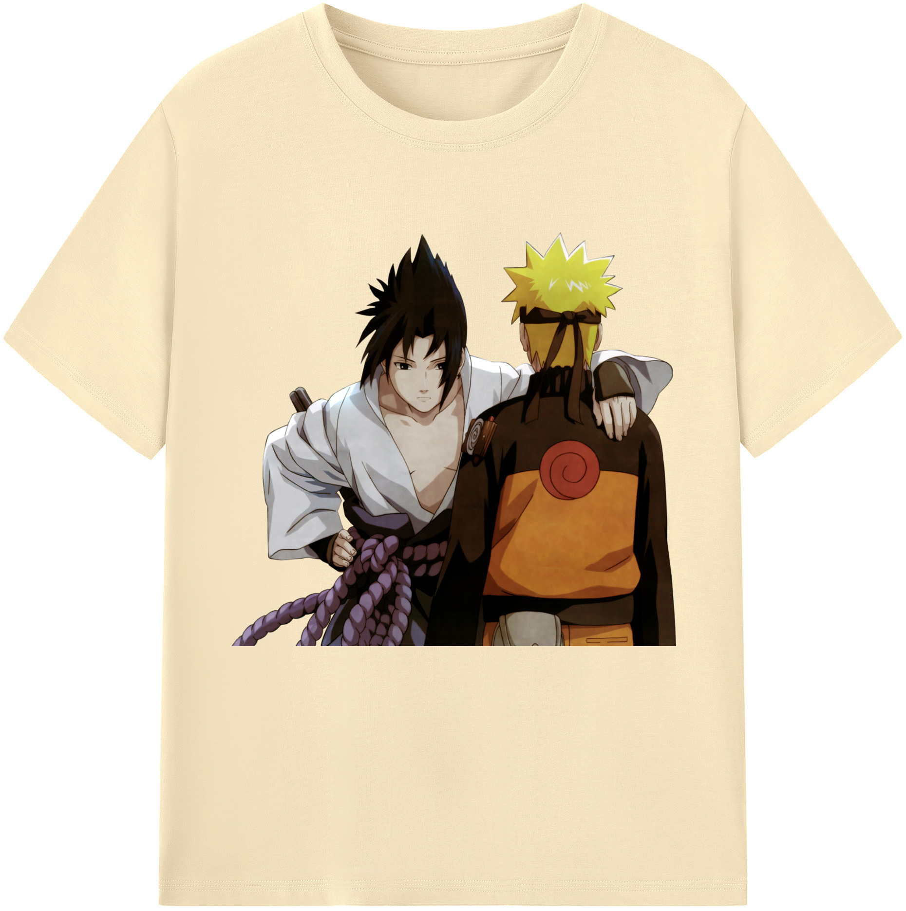（画像用） NARUTO -ナルト- うちは サスケ Uchiha Sasuke 綿100％半袖Tシャツ（フロントプリント）