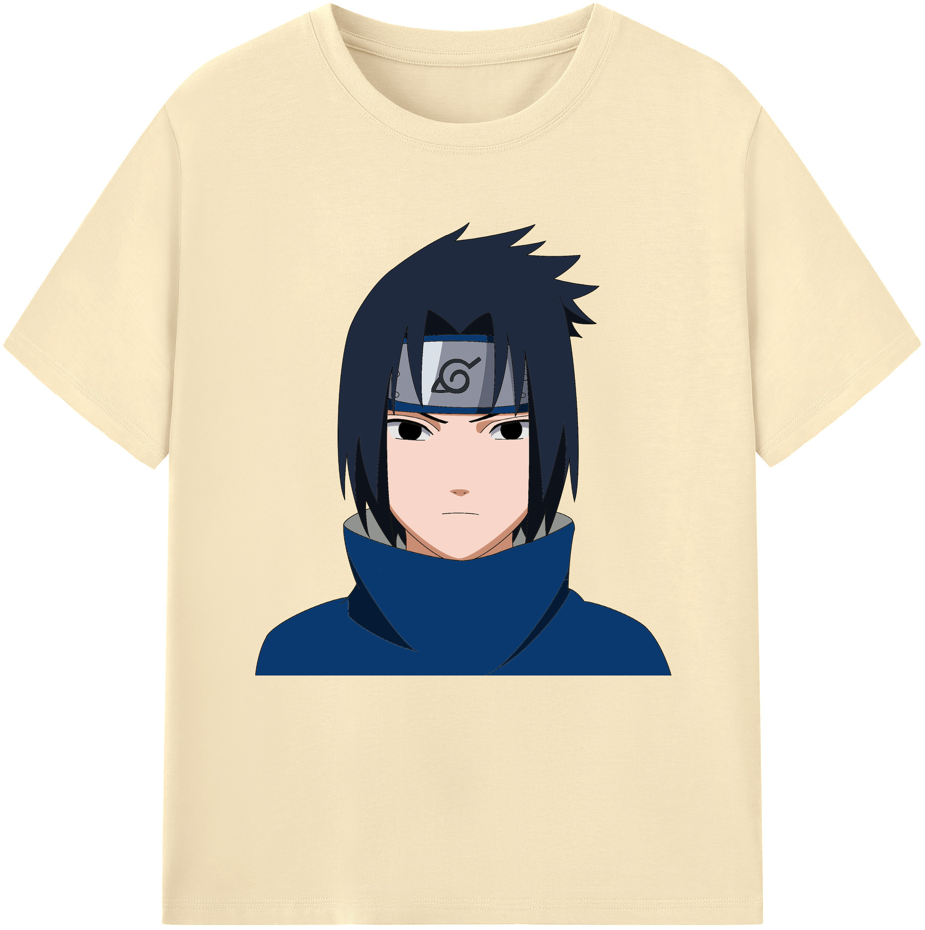 （画像用） NARUTO -ナルト- うちは サスケ Uchiha Sasuke 綿100％半袖Tシャツ（フロントプリント）