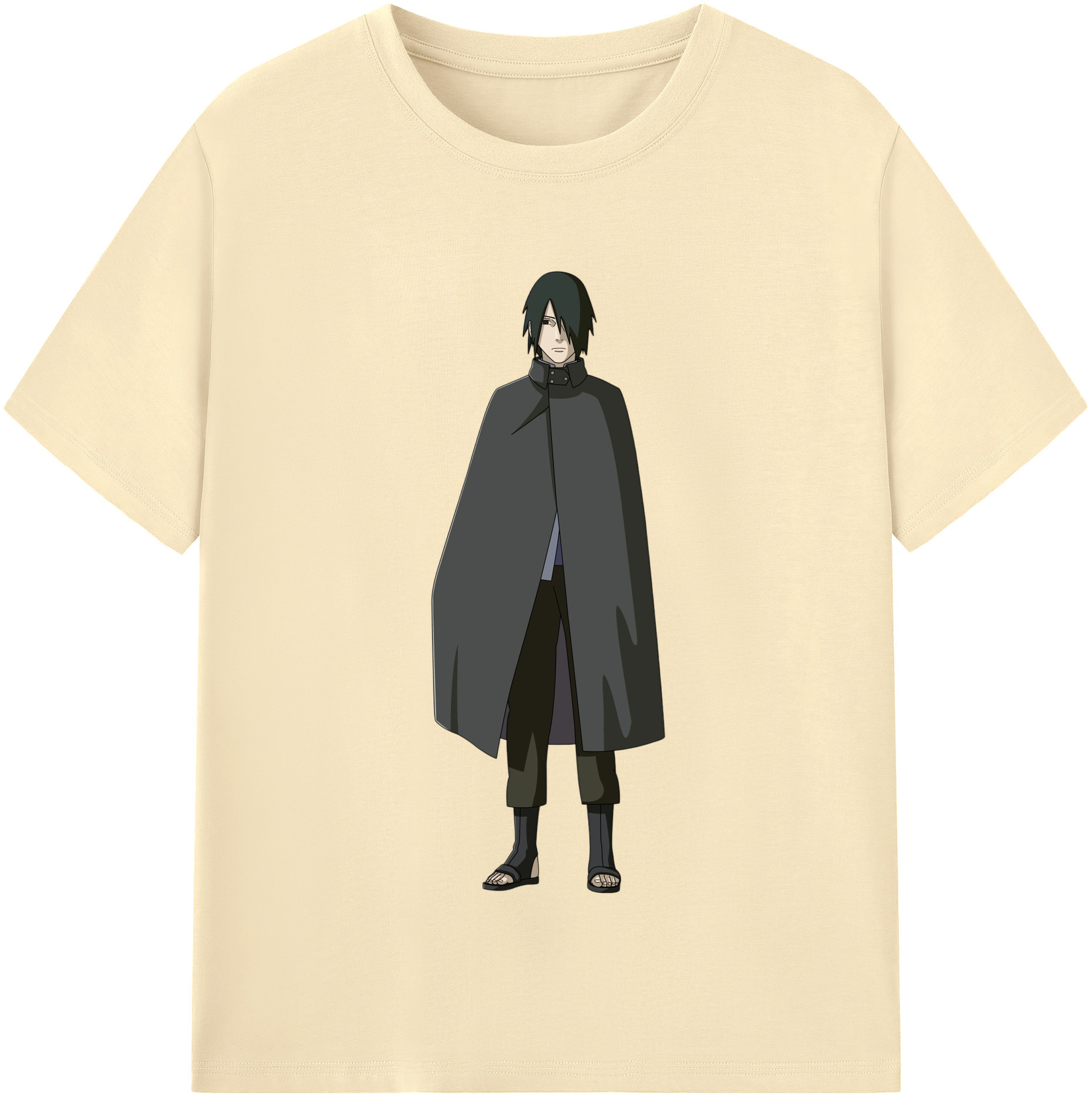 （画像用） NARUTO -ナルト- うちは サスケ Uchiha Sasuke 綿100％半袖Tシャツ（フロントプリント）