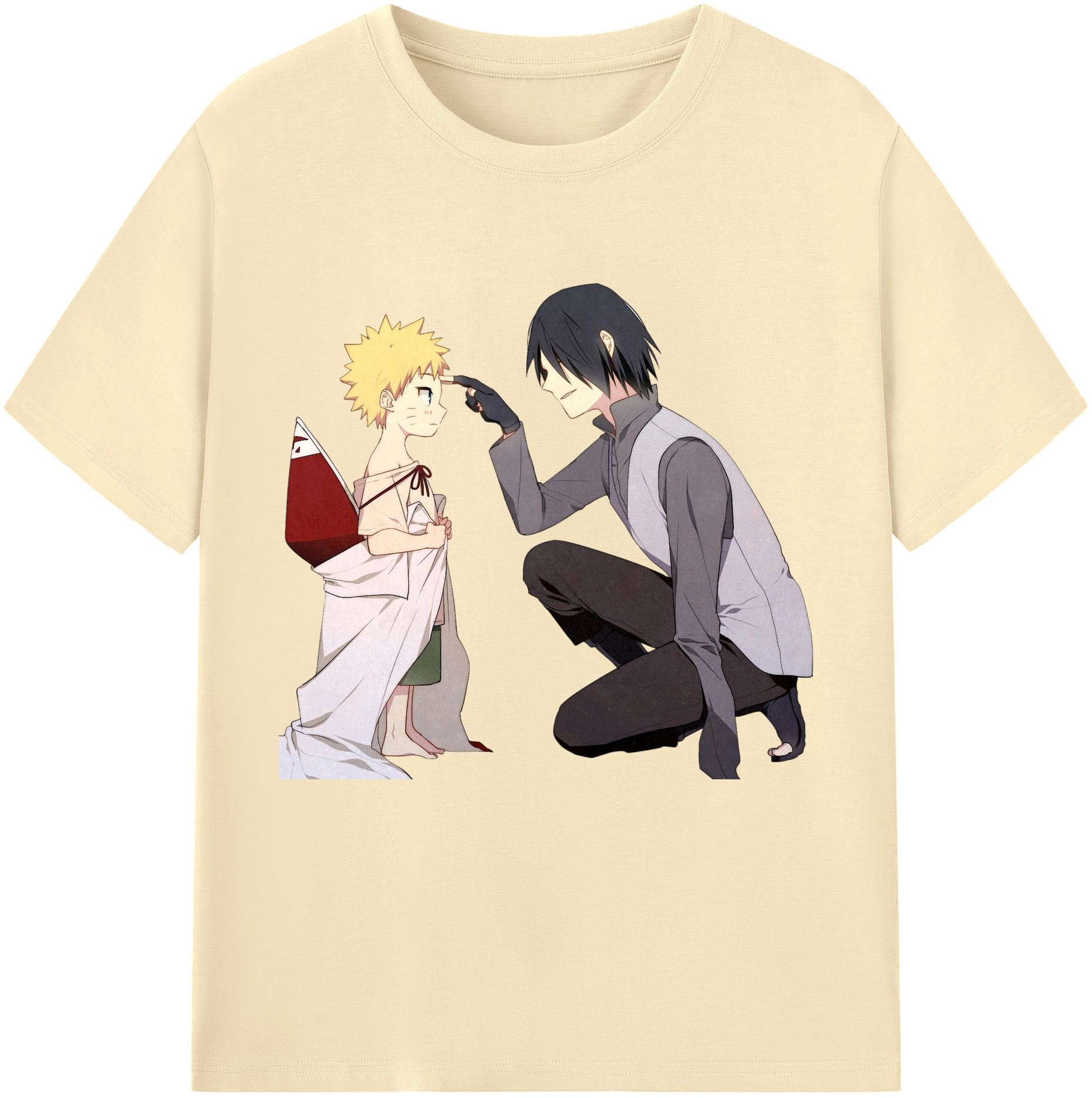 （画像用） NARUTO -ナルト- うちは サスケ Uchiha Sasuke 綿100％半袖Tシャツ（フロントプリント）