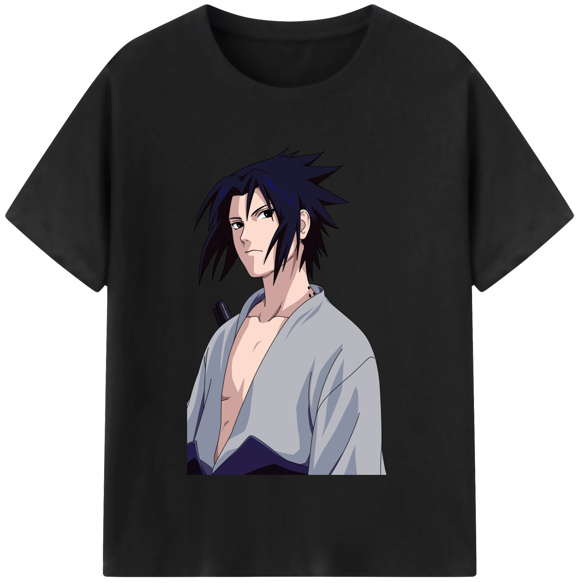 （画像用） NARUTO -ナルト- うちは サスケ Uchiha Sasuke 綿100％半袖Tシャツ（フロントプリント）