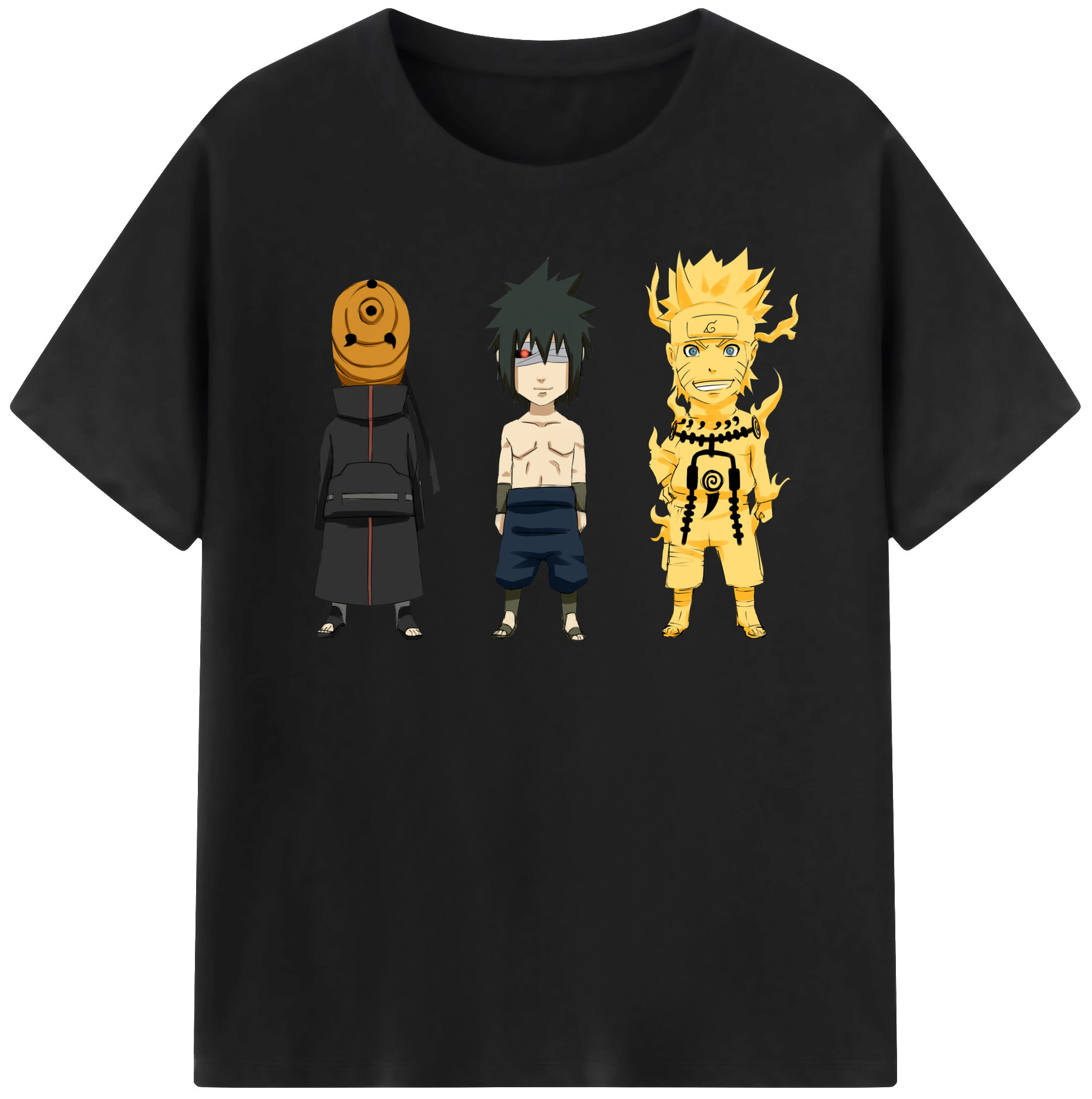 （画像用） NARUTO -ナルト- うちは サスケ Uchiha Sasuke 綿100％半袖Tシャツ（フロントプリント）