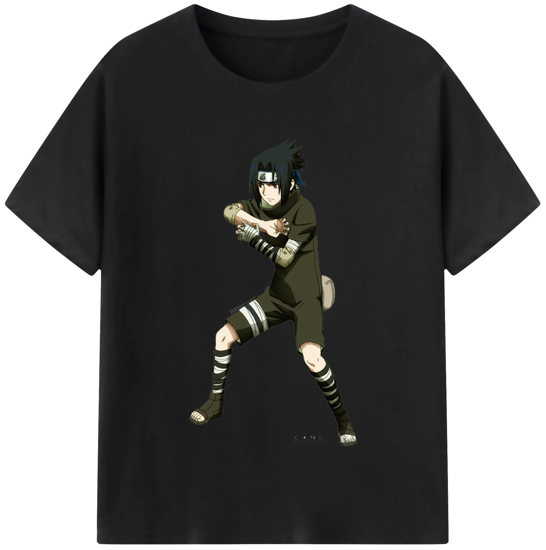（画像用） NARUTO -ナルト- うちは サスケ Uchiha Sasuke 綿100％半袖Tシャツ（フロントプリント）