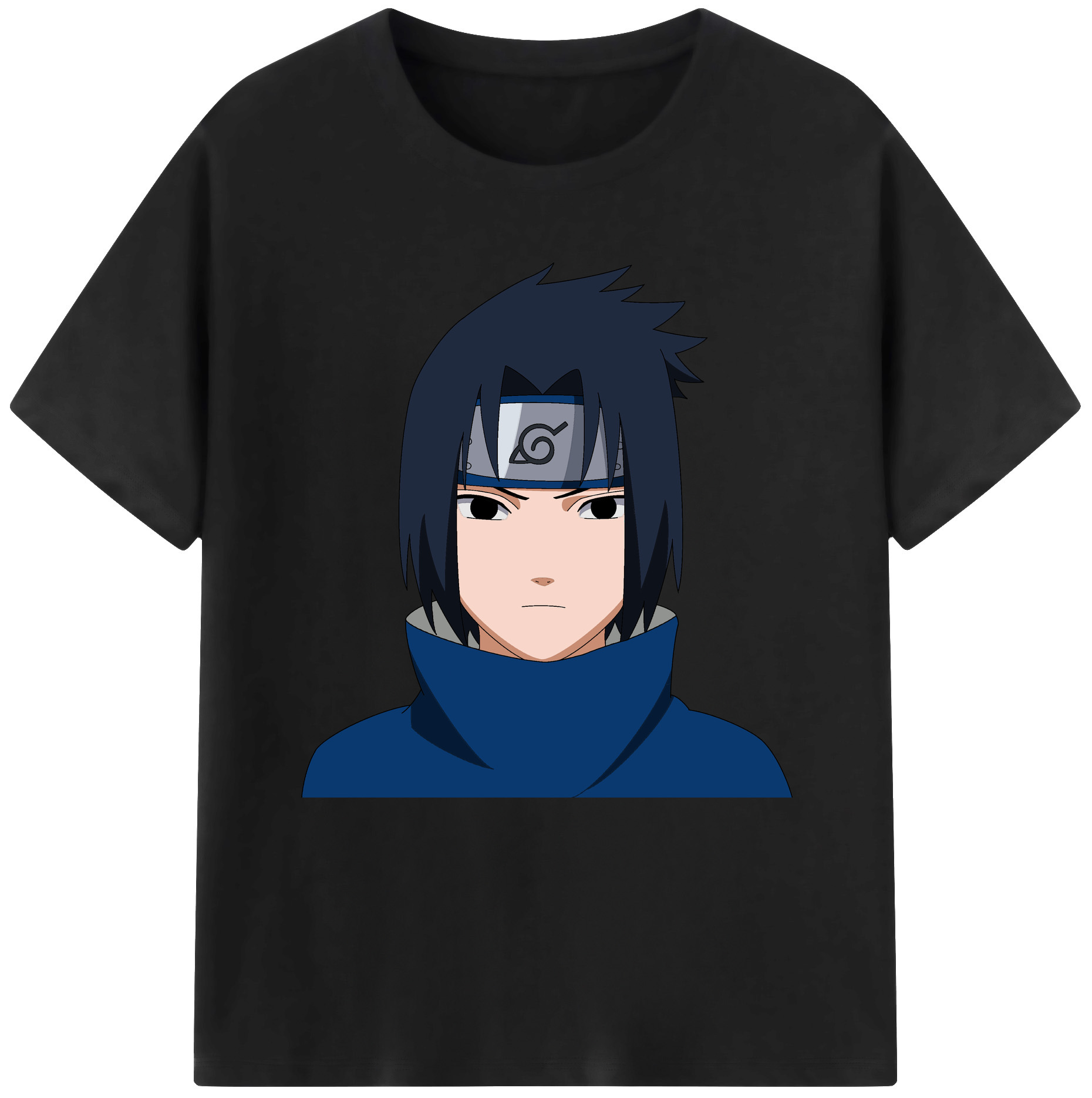 （画像用） NARUTO -ナルト- うちは サスケ Uchiha Sasuke 綿100％半袖Tシャツ（フロントプリント）