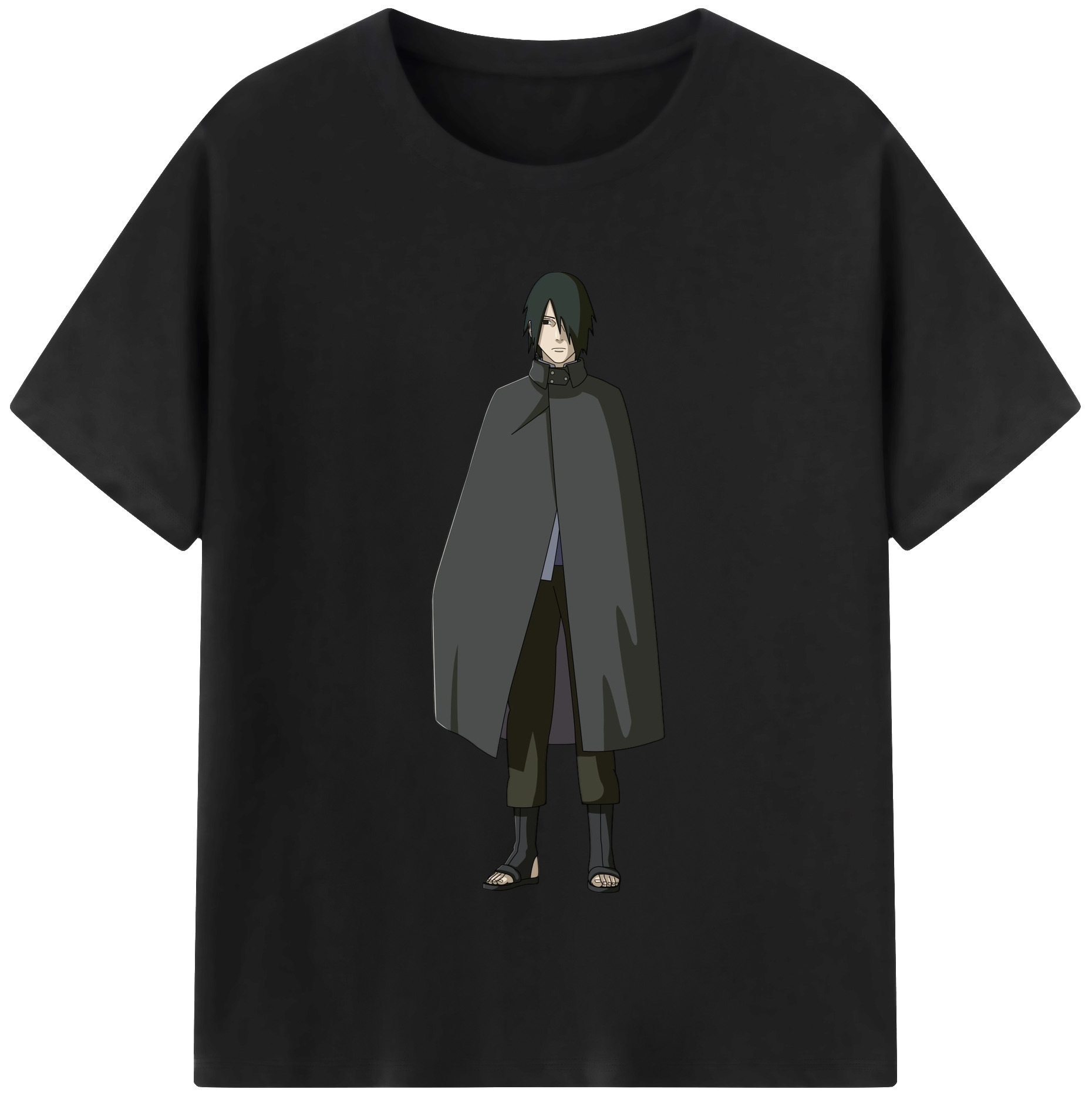 （画像用） NARUTO -ナルト- うちは サスケ Uchiha Sasuke 綿100％半袖Tシャツ（フロントプリント）