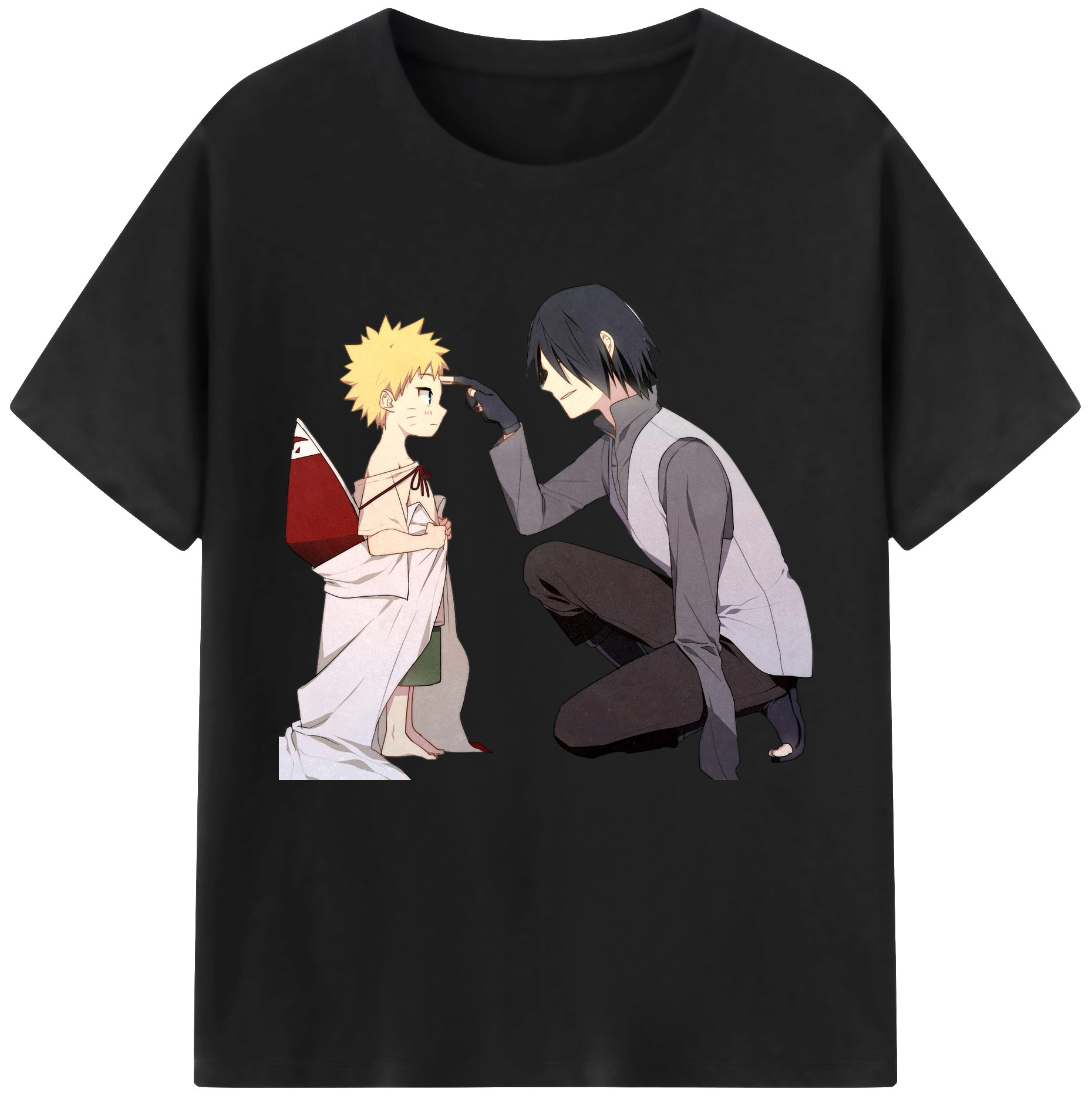（画像用） NARUTO -ナルト- うちは サスケ Uchiha Sasuke 綿100％半袖Tシャツ（フロントプリント）
