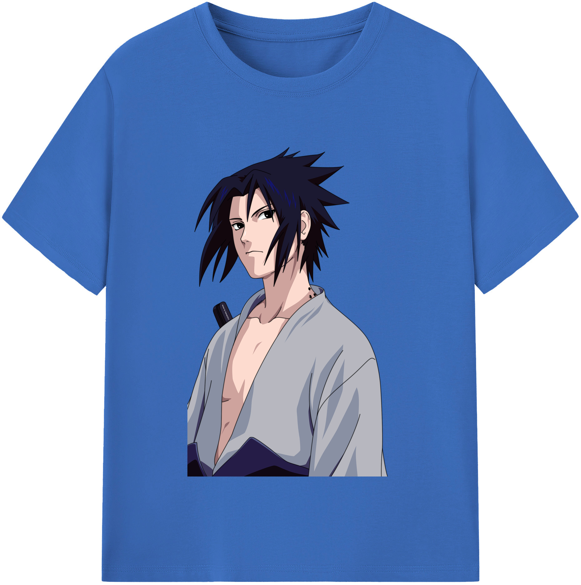 （画像用） NARUTO -ナルト- うちは サスケ Uchiha Sasuke 綿100％半袖Tシャツ（フロントプリント）