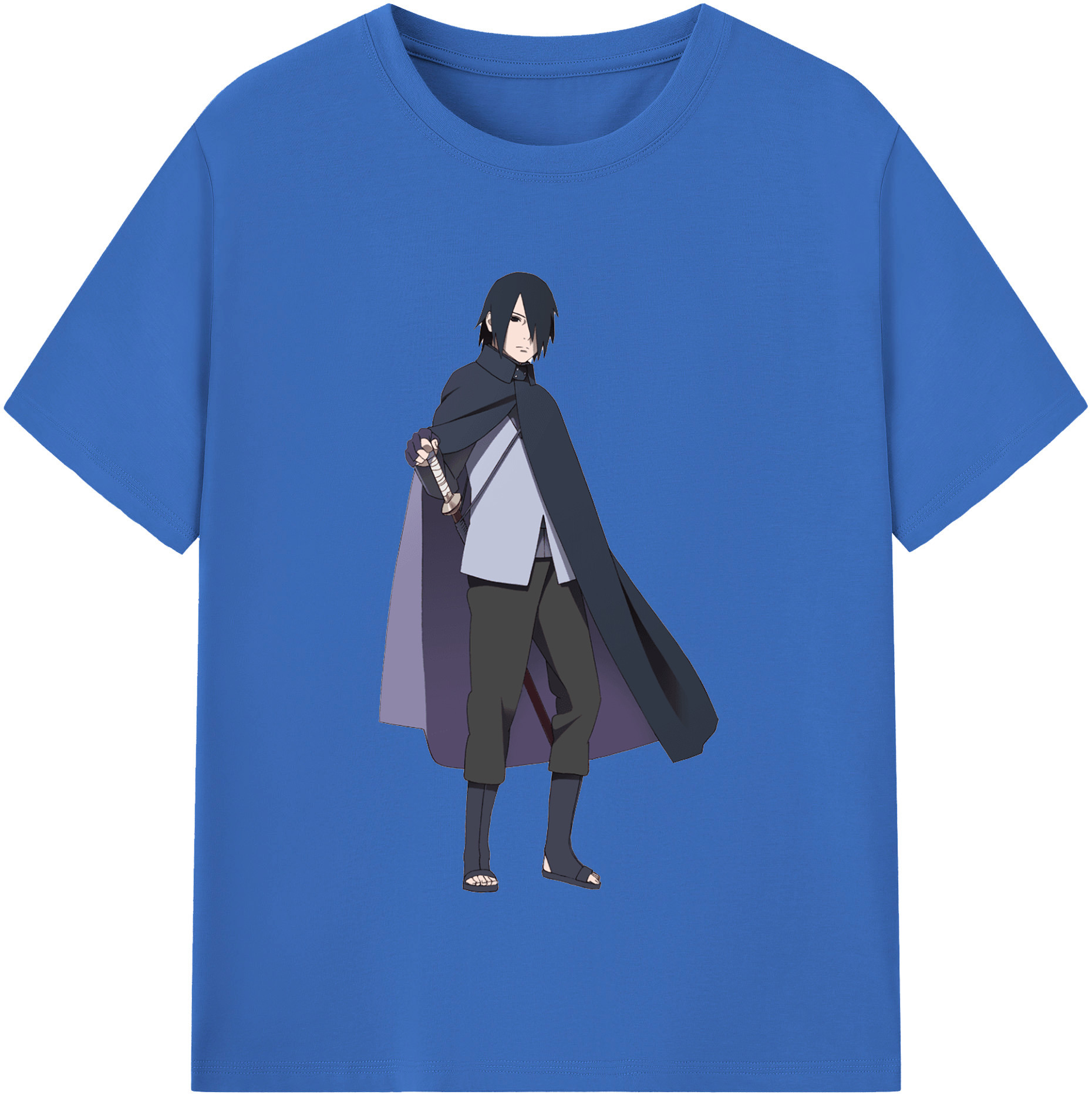 （画像用） NARUTO -ナルト- うちは サスケ Uchiha Sasuke 綿100％半袖Tシャツ（フロントプリント）