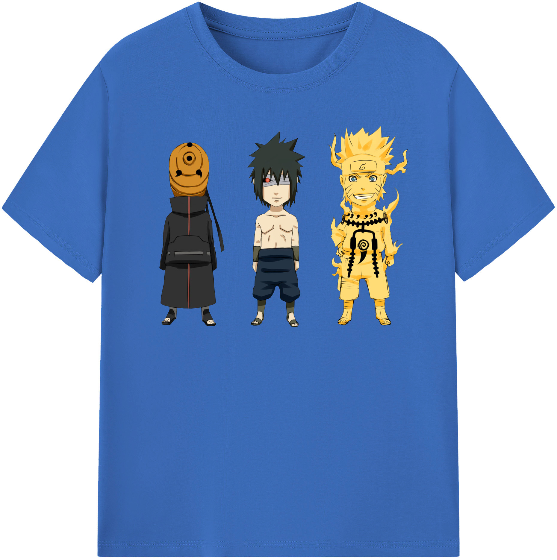 （画像用） NARUTO -ナルト- うちは サスケ Uchiha Sasuke 綿100％半袖Tシャツ（フロントプリント）