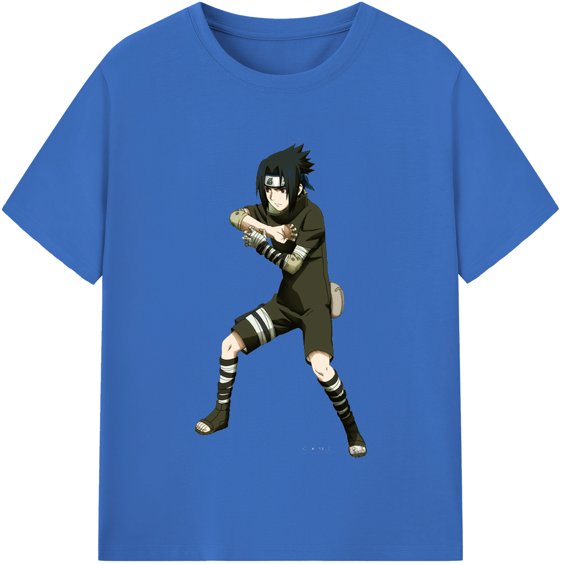 （画像用） NARUTO -ナルト- うちは サスケ Uchiha Sasuke 綿100％半袖Tシャツ（フロントプリント）