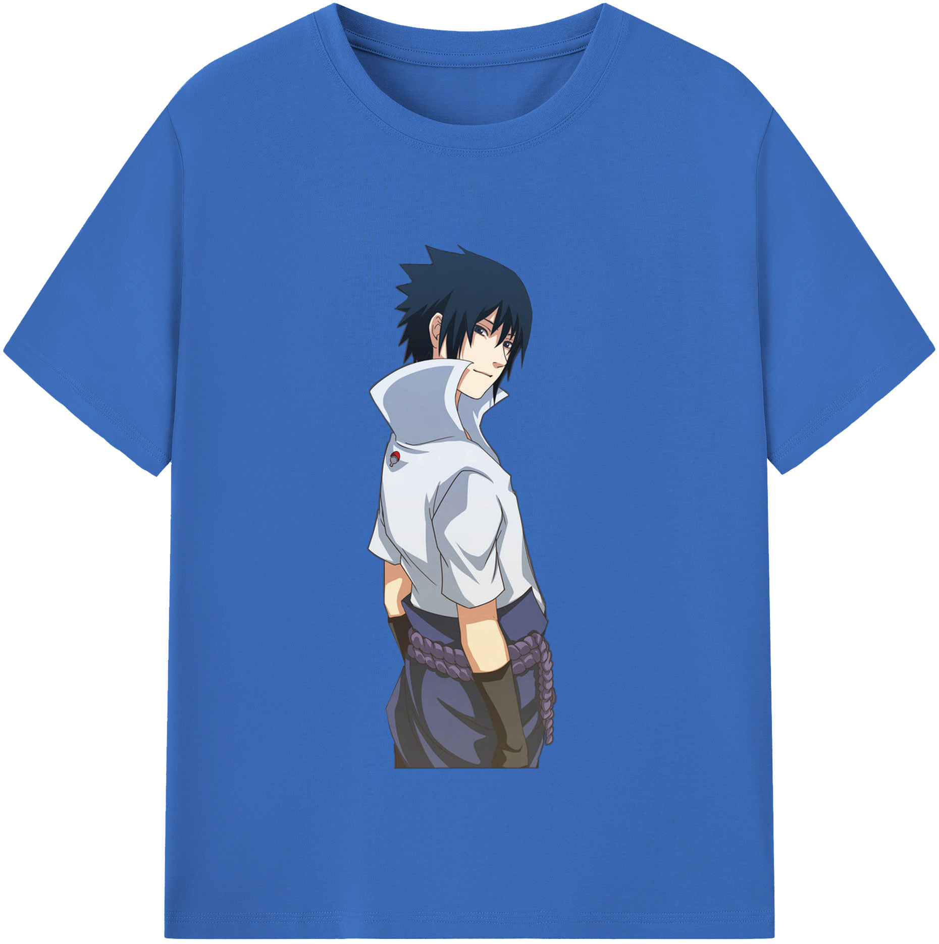 （画像用） NARUTO -ナルト- うちは サスケ Uchiha Sasuke 綿100％半袖Tシャツ（フロントプリント）