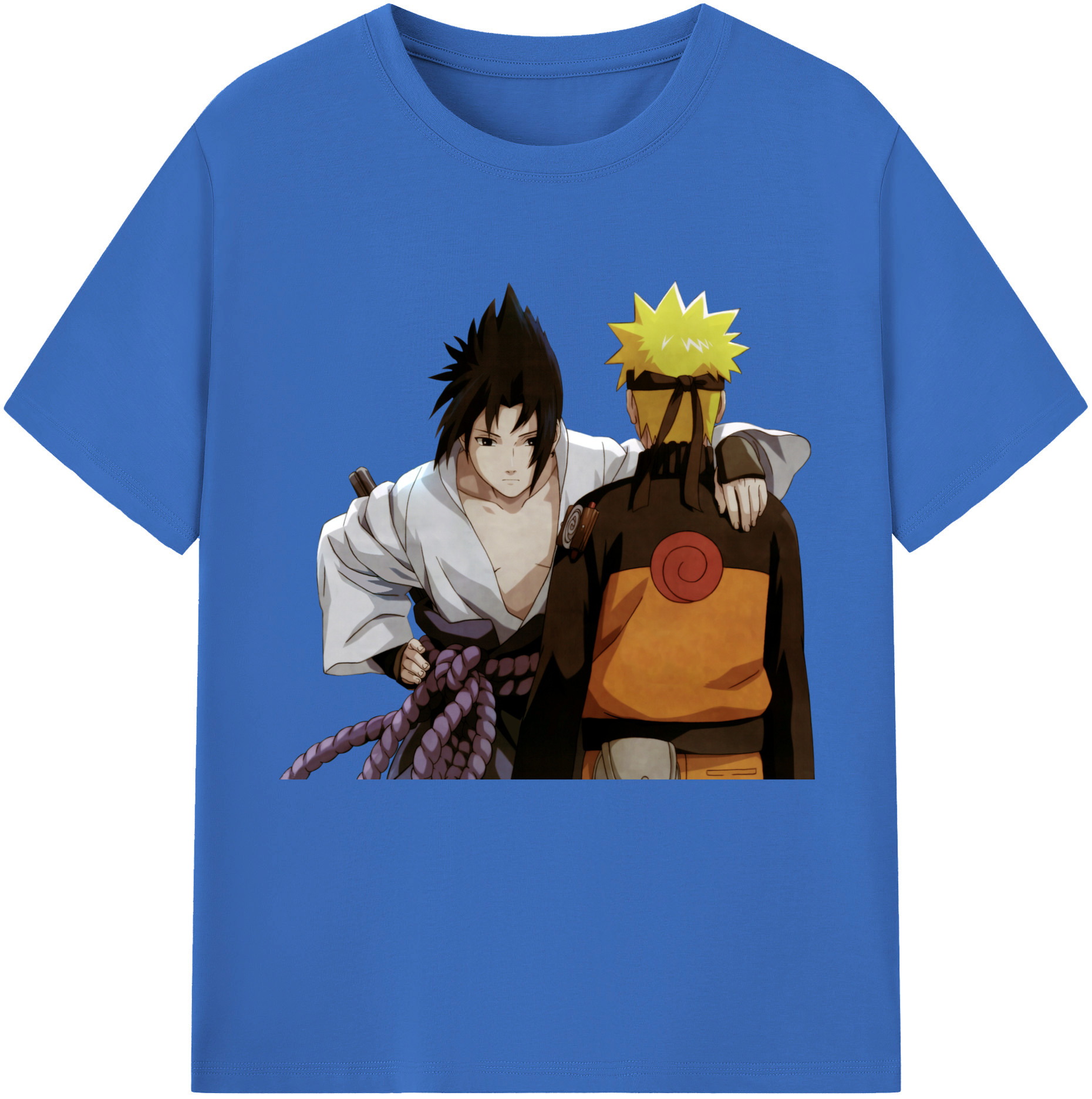 （画像用） NARUTO -ナルト- うちは サスケ Uchiha Sasuke 綿100％半袖Tシャツ（フロントプリント）