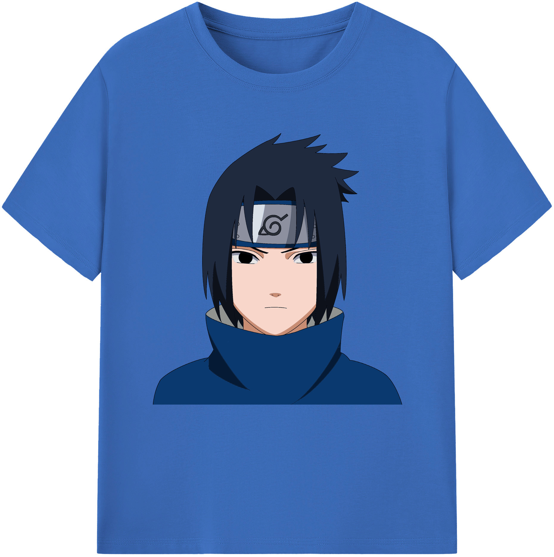 （画像用） NARUTO -ナルト- うちは サスケ Uchiha Sasuke 綿100％半袖Tシャツ（フロントプリント）