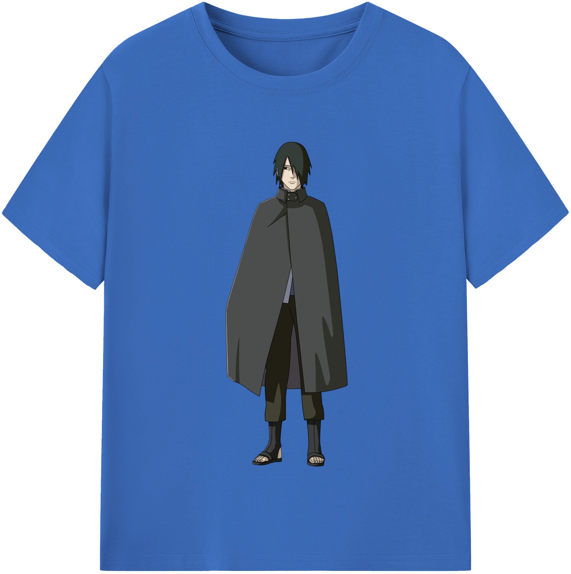 （画像用） NARUTO -ナルト- うちは サスケ Uchiha Sasuke 綿100％半袖Tシャツ（フロントプリント）