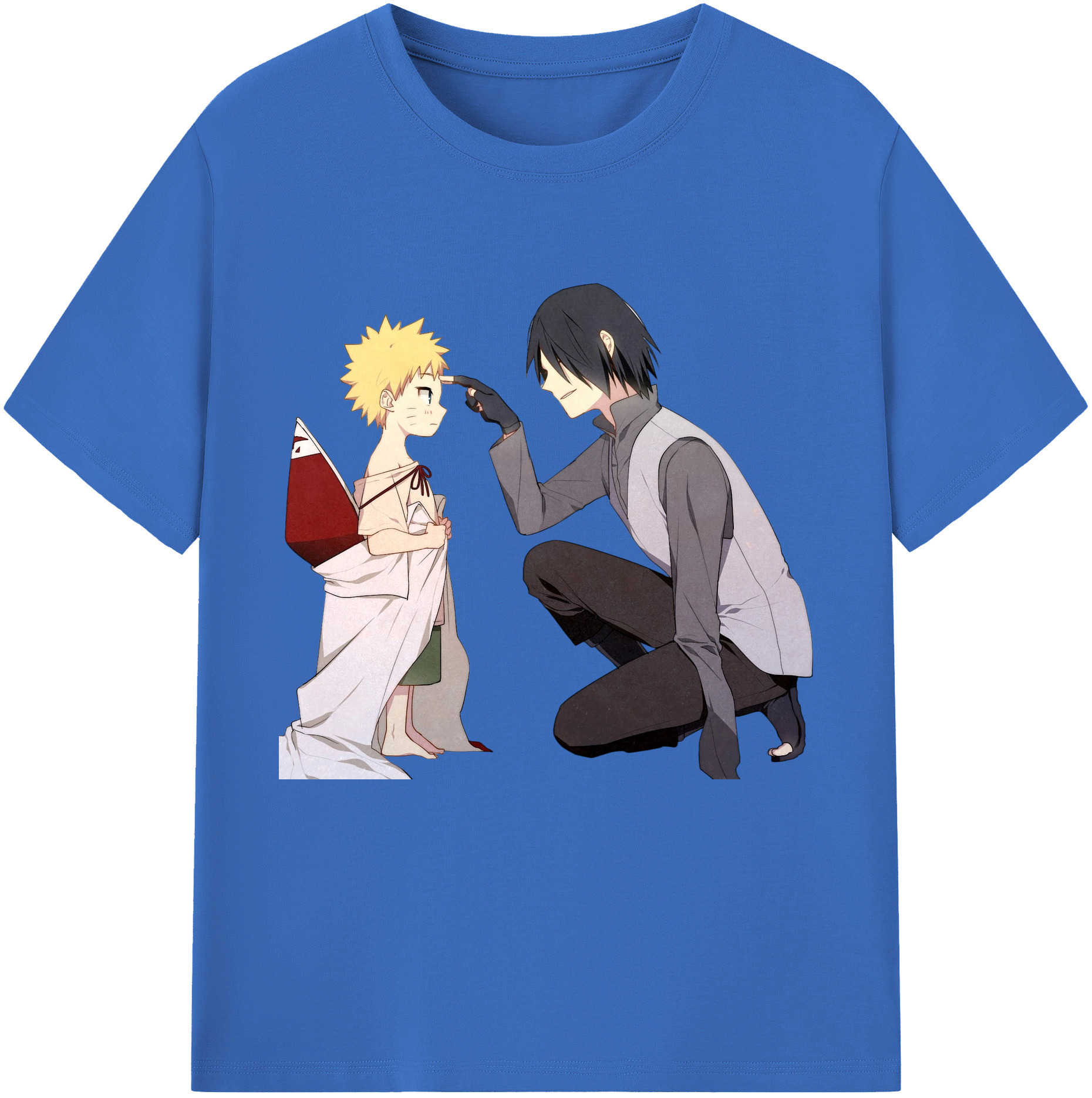 （画像用） NARUTO -ナルト- うちは サスケ Uchiha Sasuke 綿100％半袖Tシャツ（フロントプリント）