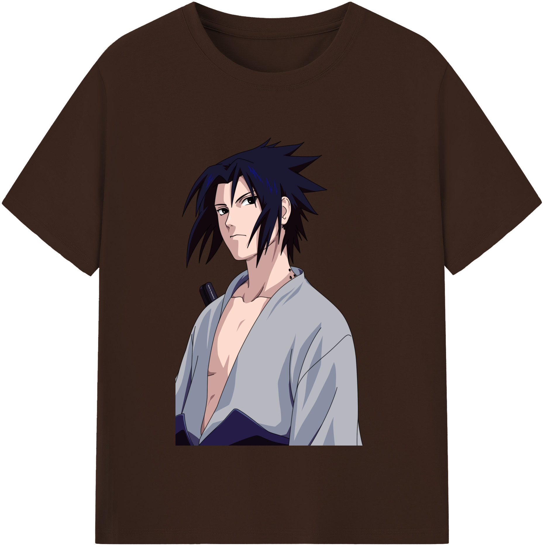 （画像用） NARUTO -ナルト- うちは サスケ Uchiha Sasuke 綿100％半袖Tシャツ（フロントプリント）